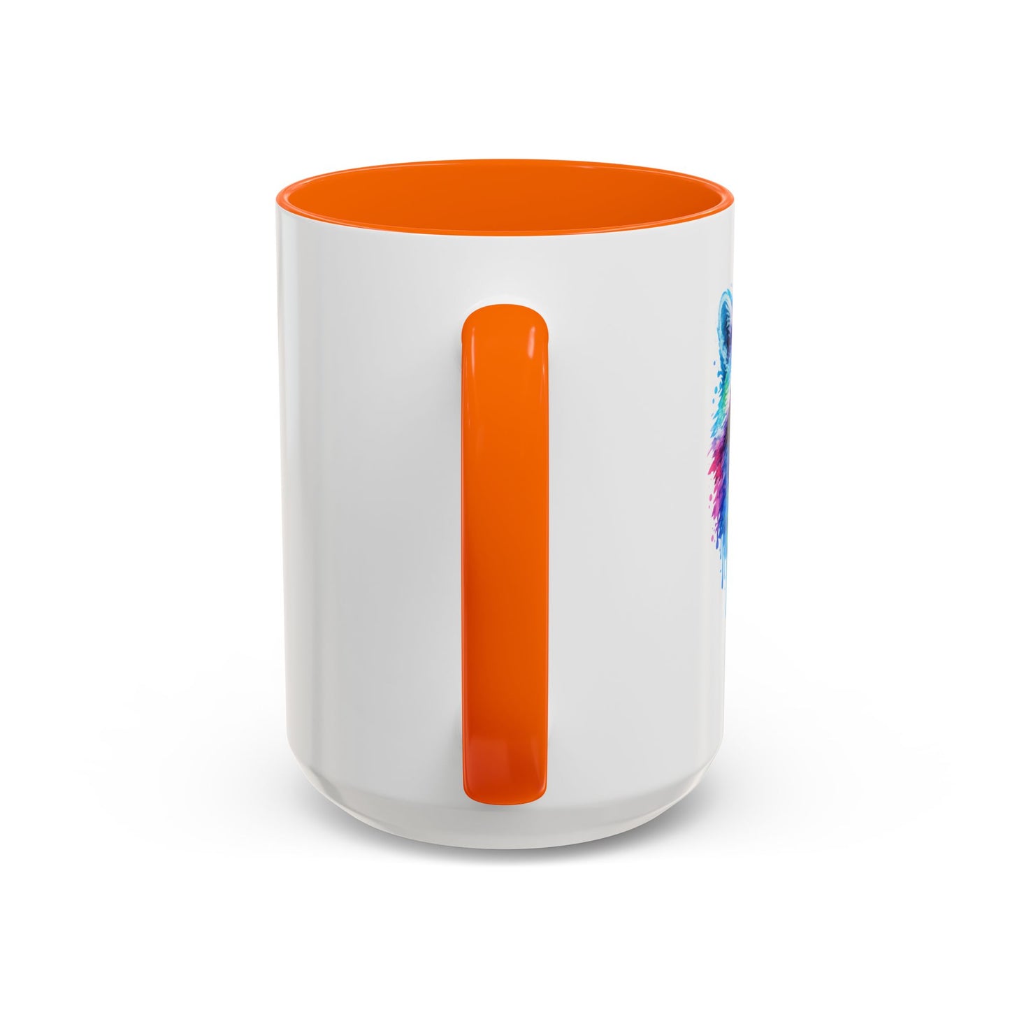Cheerful Watercolor Raccoon Accent Coffee Mug