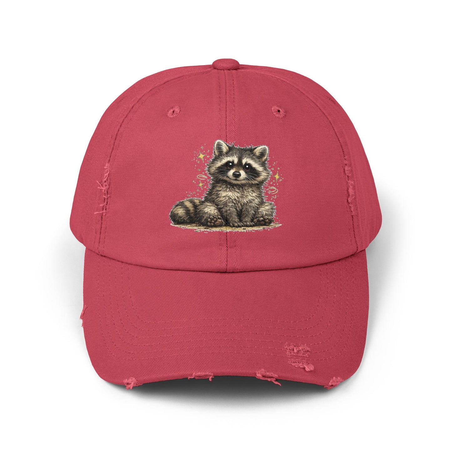 Sweet & Savage Distressed Cap — Raccoon Mom/Dad Funny Dad Hat