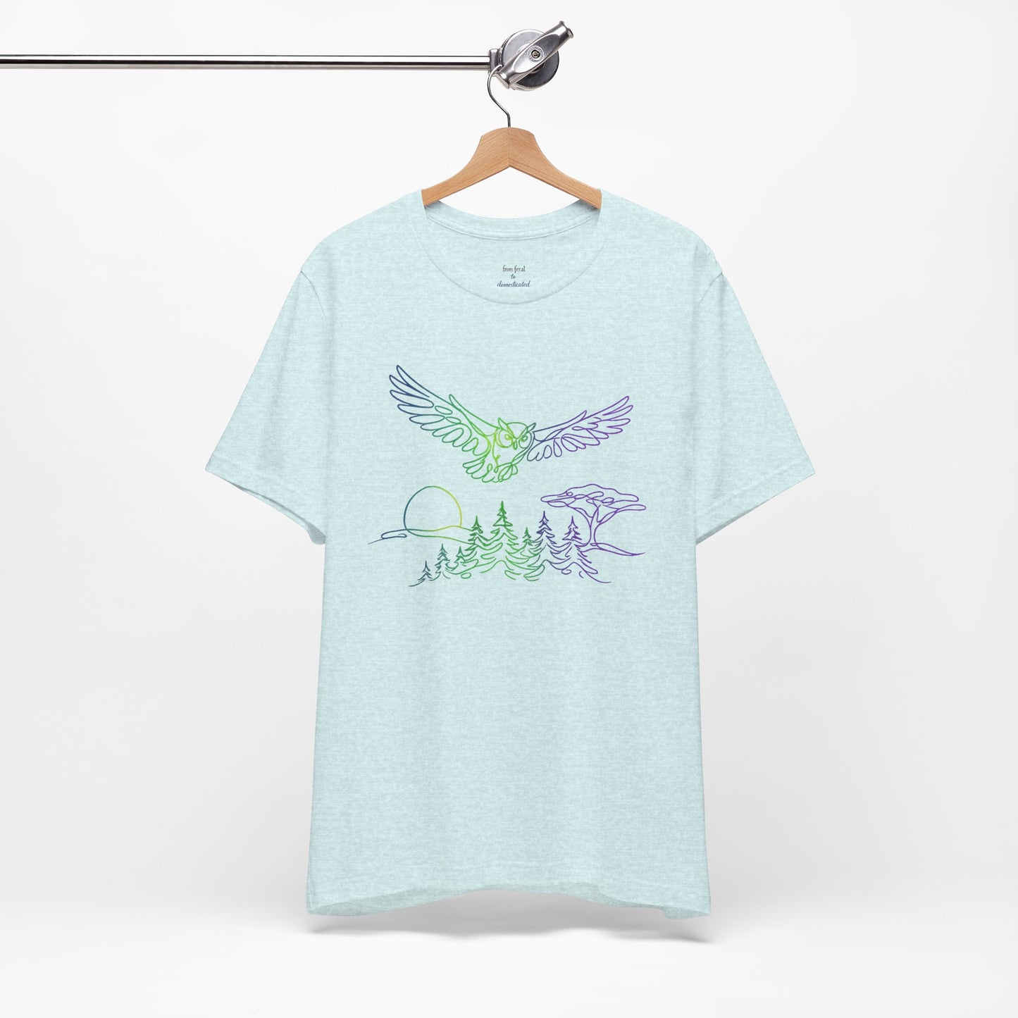 Owl | Colorful Line-Work T-Shirt