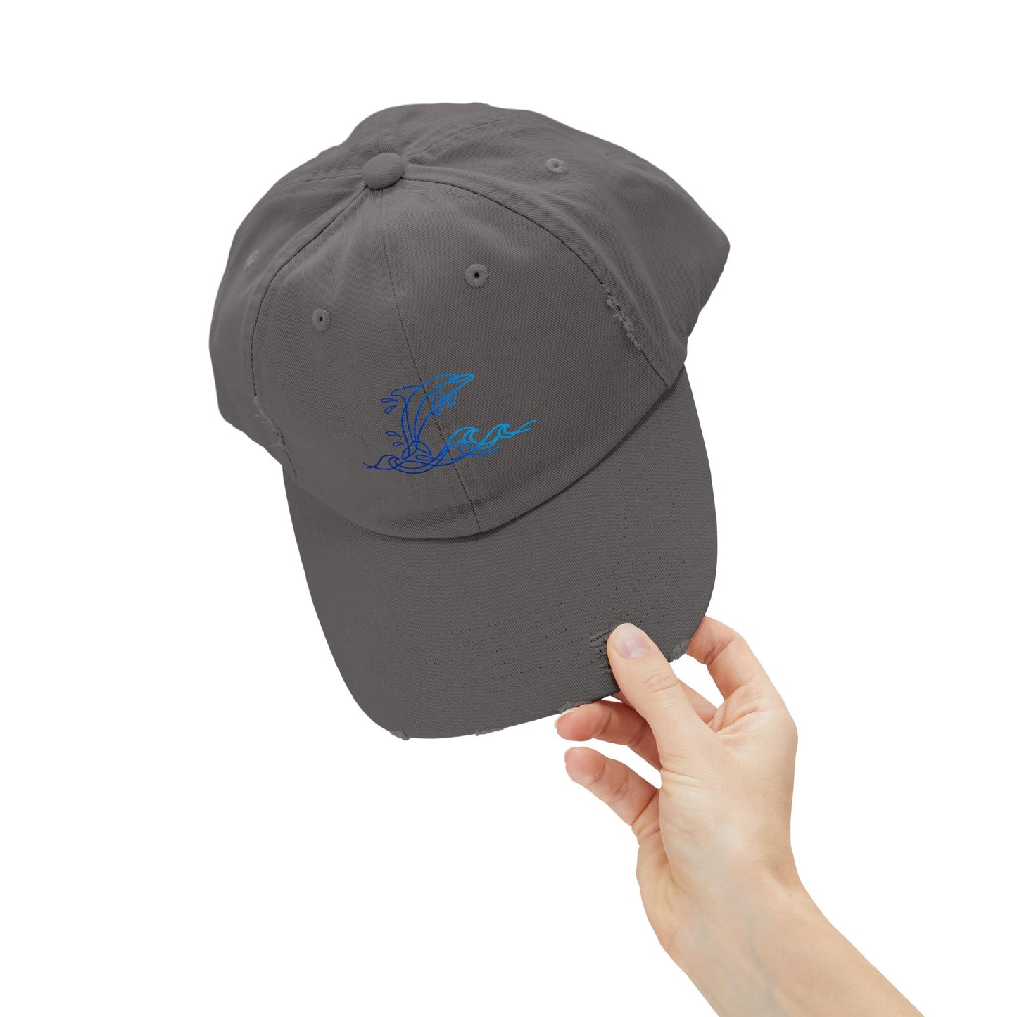 Splashing Dolphin | Distressed Cap