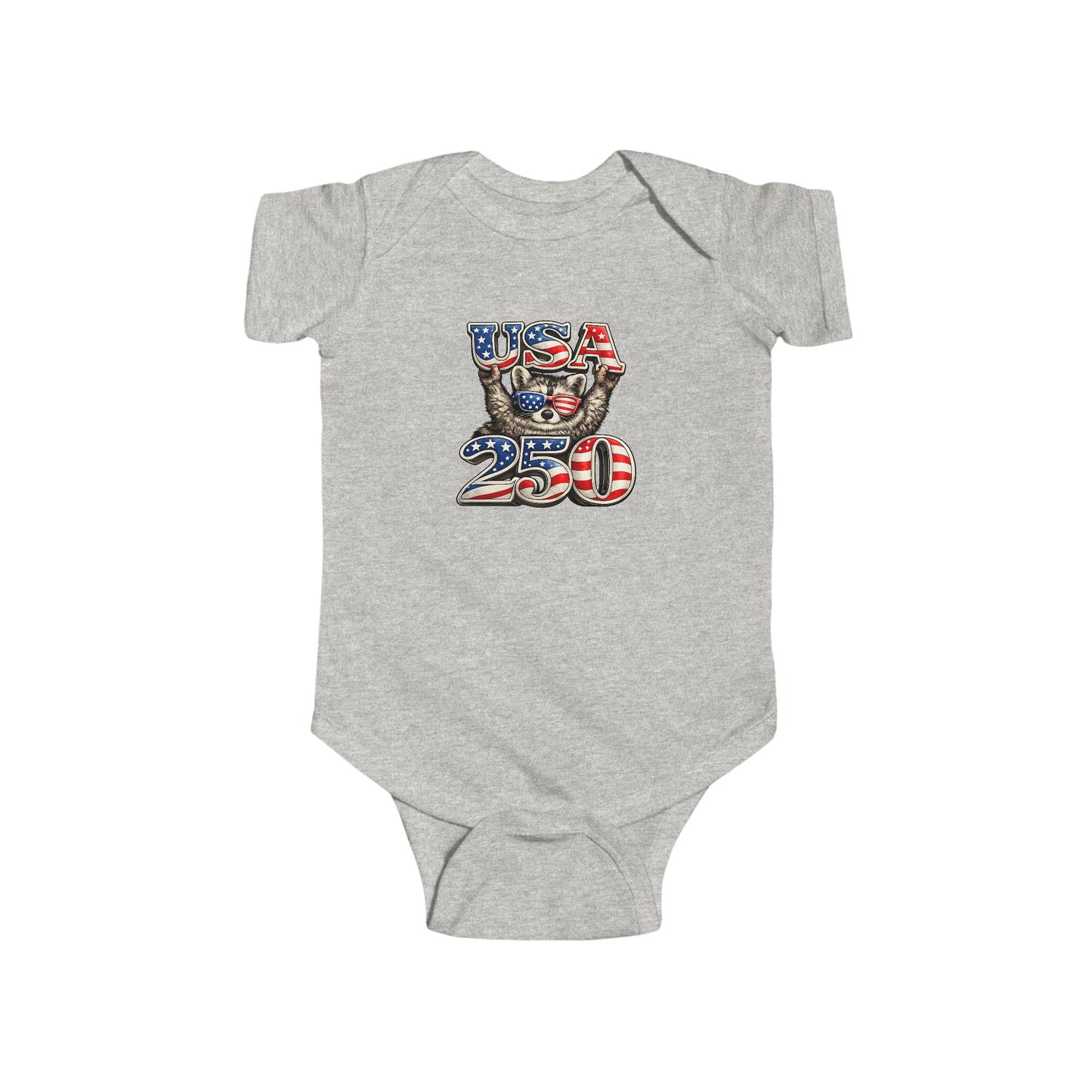 Infant Bodysuit — Adorable Patriotic Raccoon - USA 250
