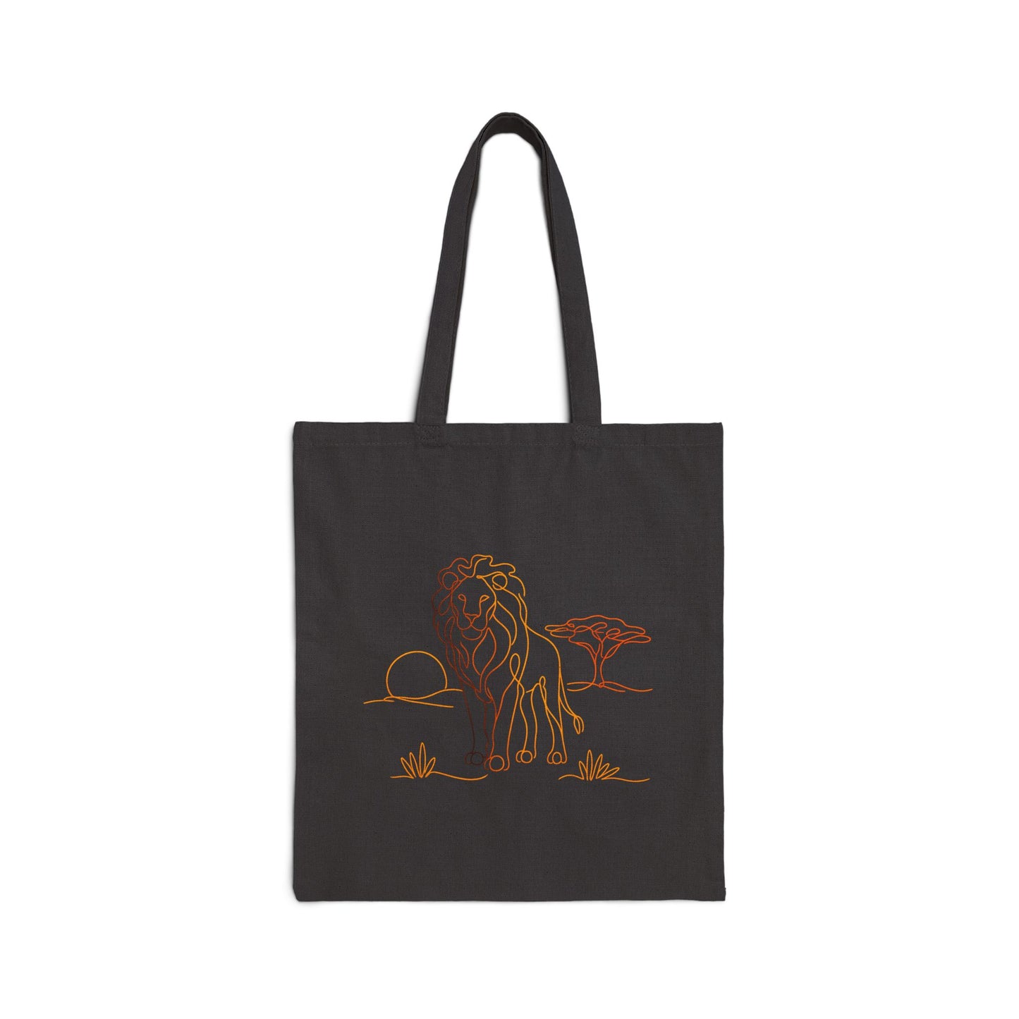 Lion Safari Sketch Cotton Tote — Eco Canvas Bag