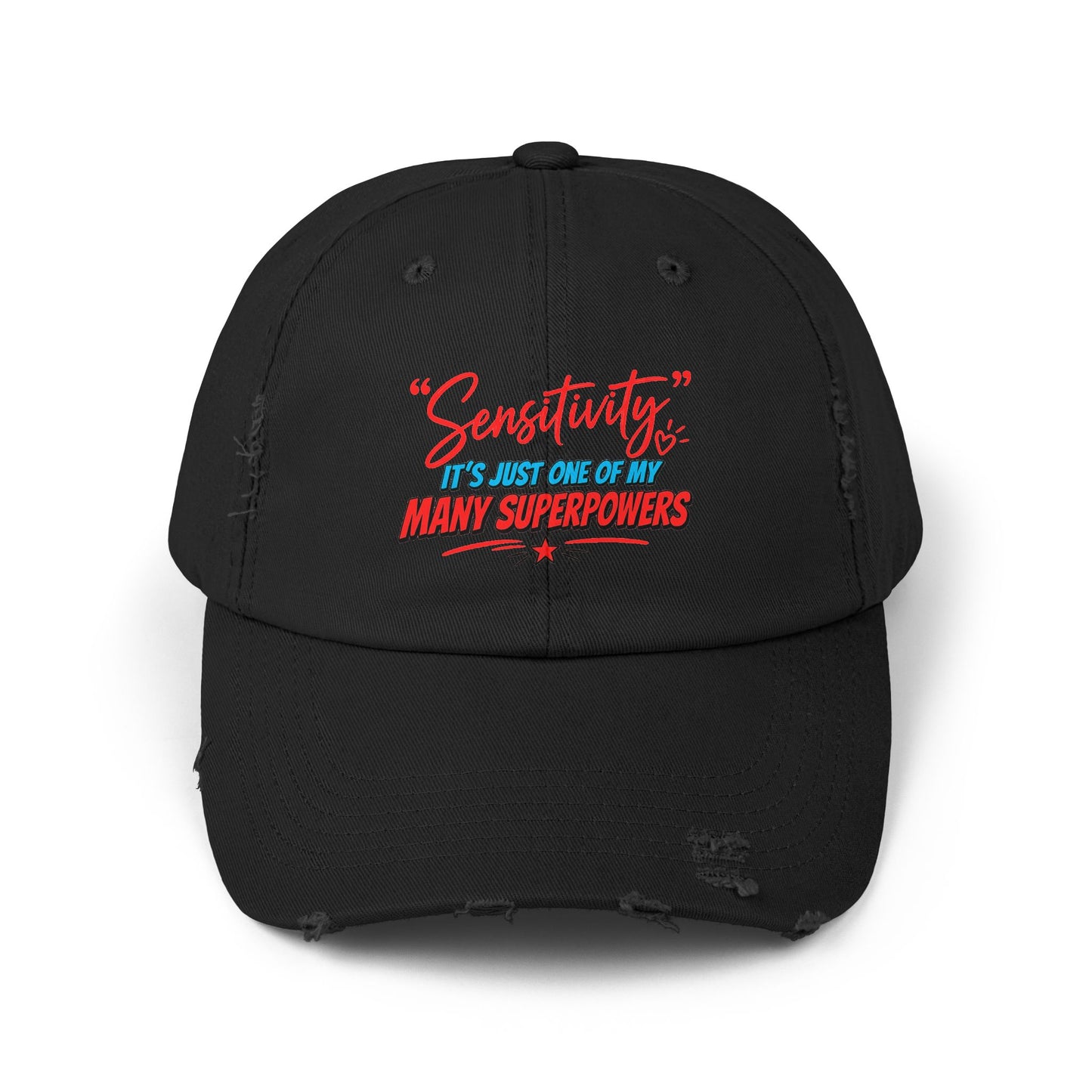 "Sensitivity" Distressed Cap —  Funny Truth Hat
