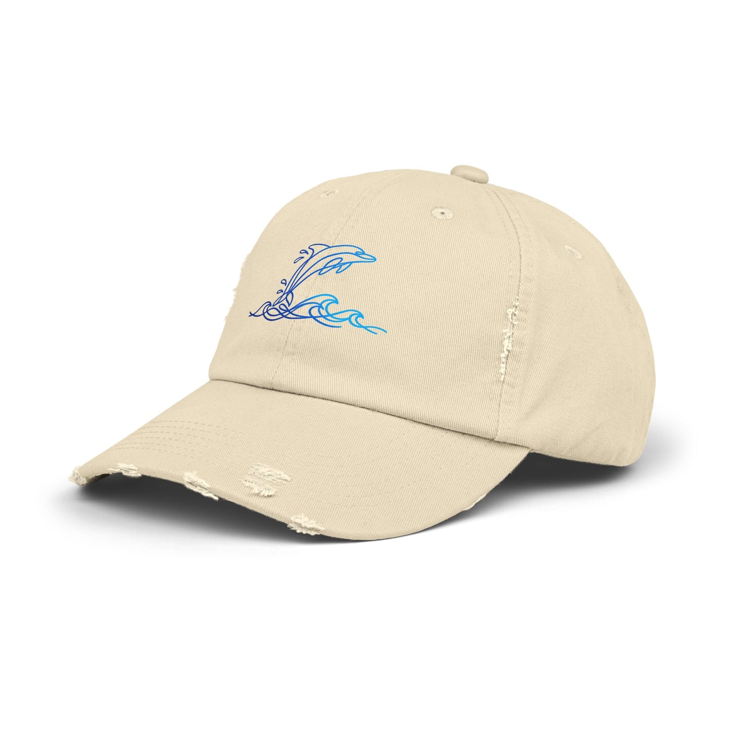 Splashing Dolphin | Distressed Cap