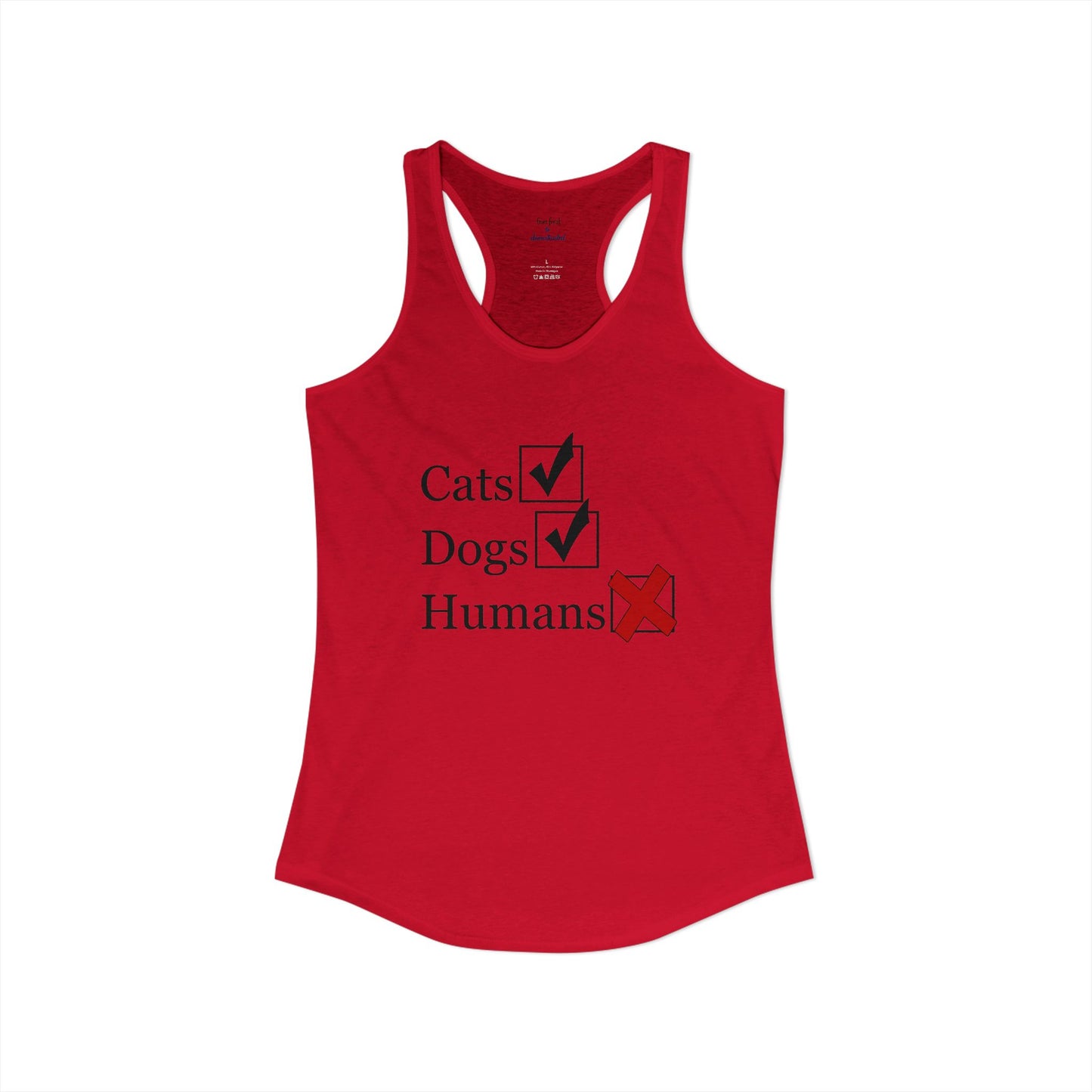 No Humans Racerback Tank