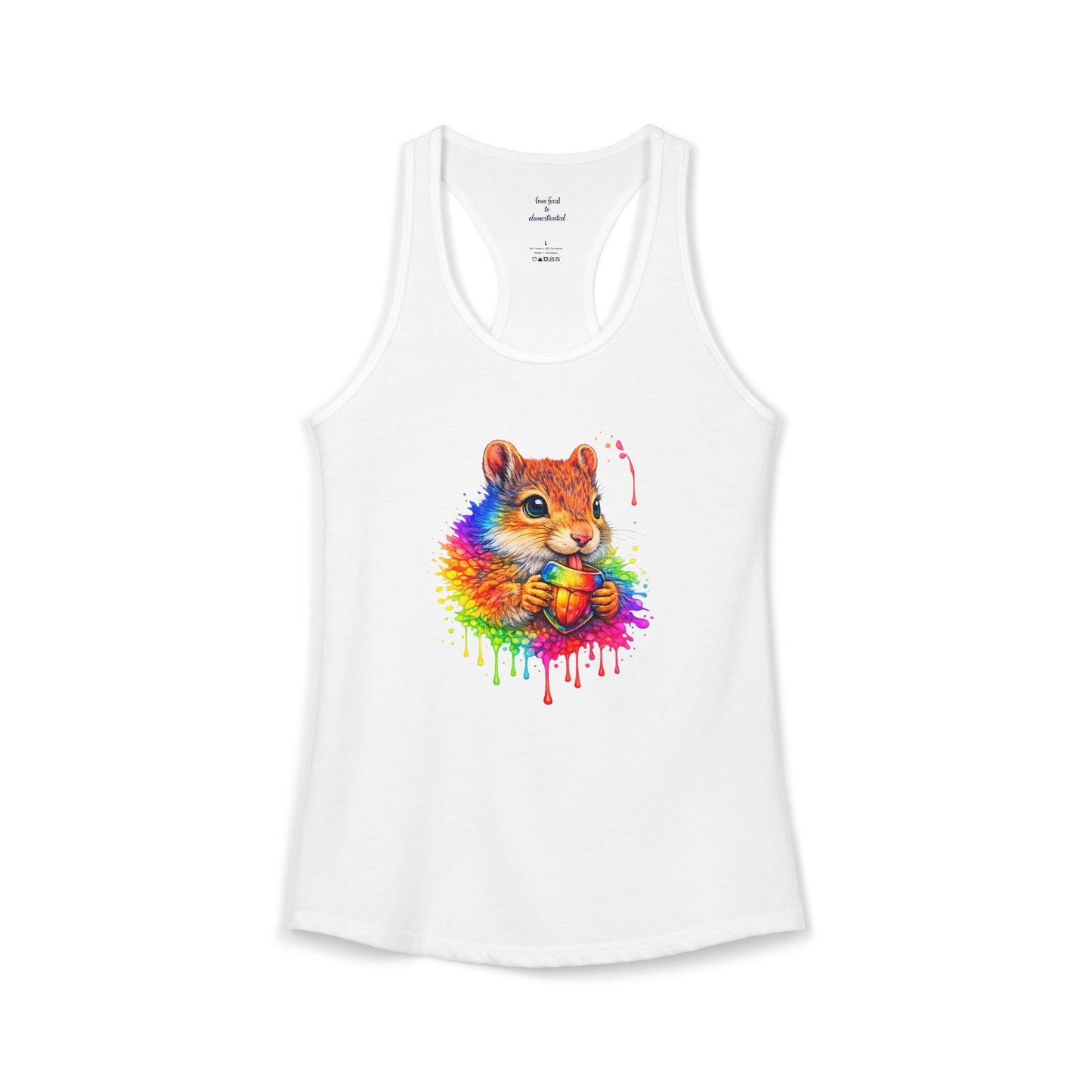Watercolor Wildlife Squirrel Racerback Tank