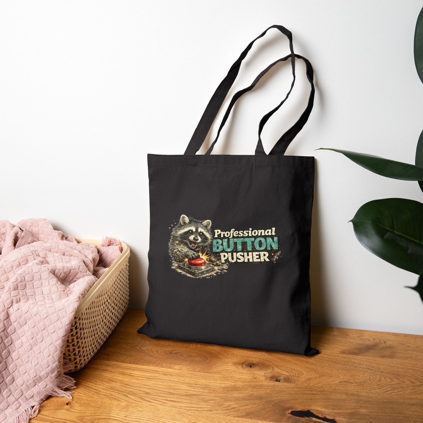 Professional Button Pusher Canvas Tote Bag