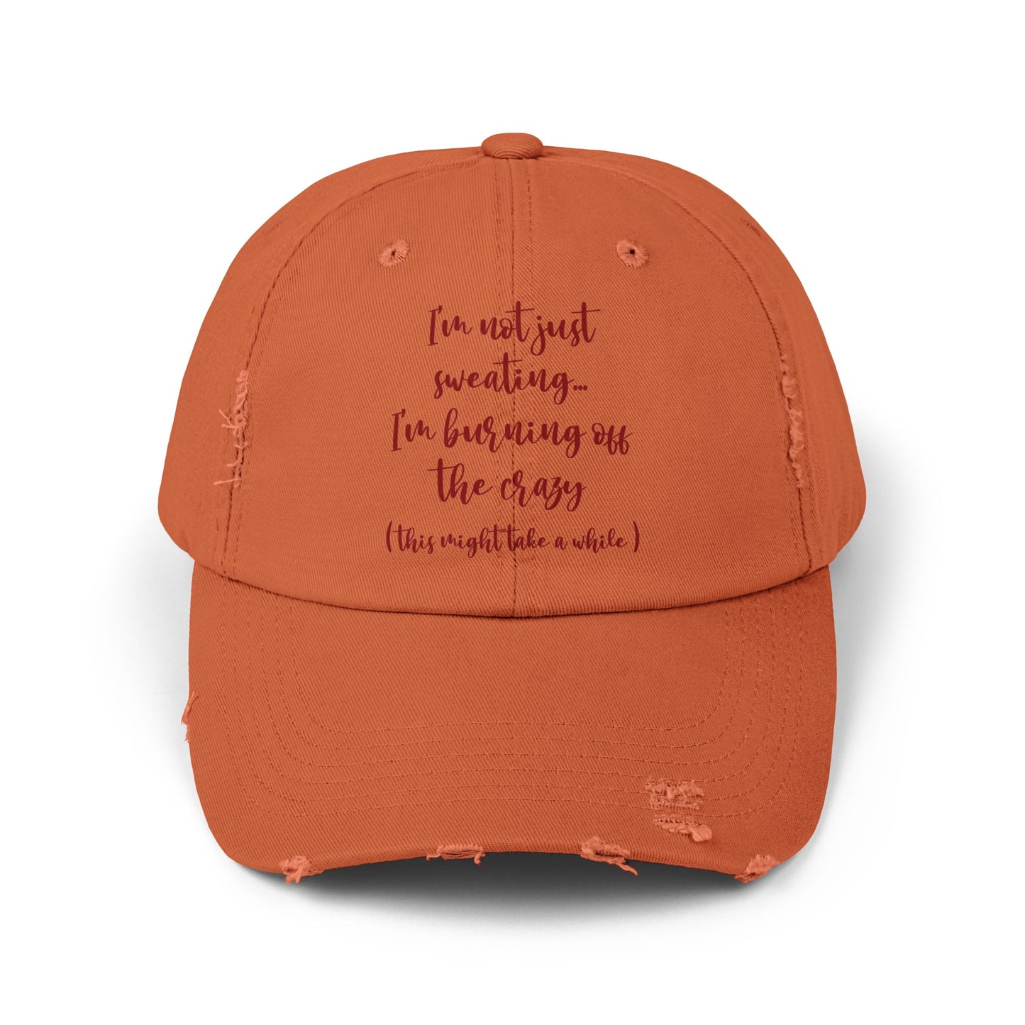 "Sweating" Distressed Cap —  Funny Truth Hat