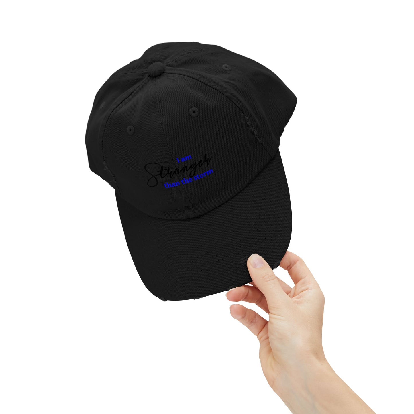 "Stronger" Distressed Cap —  Funny Truth Hat