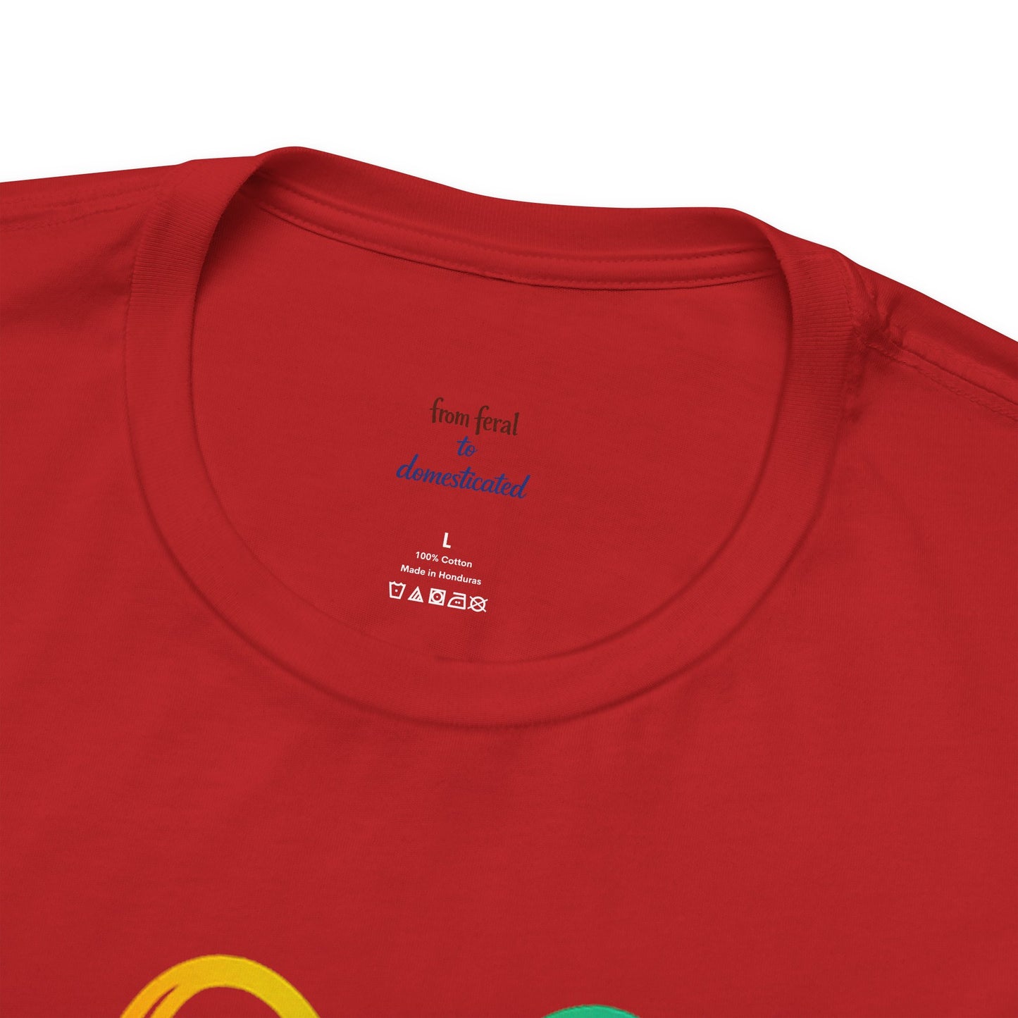 Heart/Paw Colorful Line-Work T-Shirt