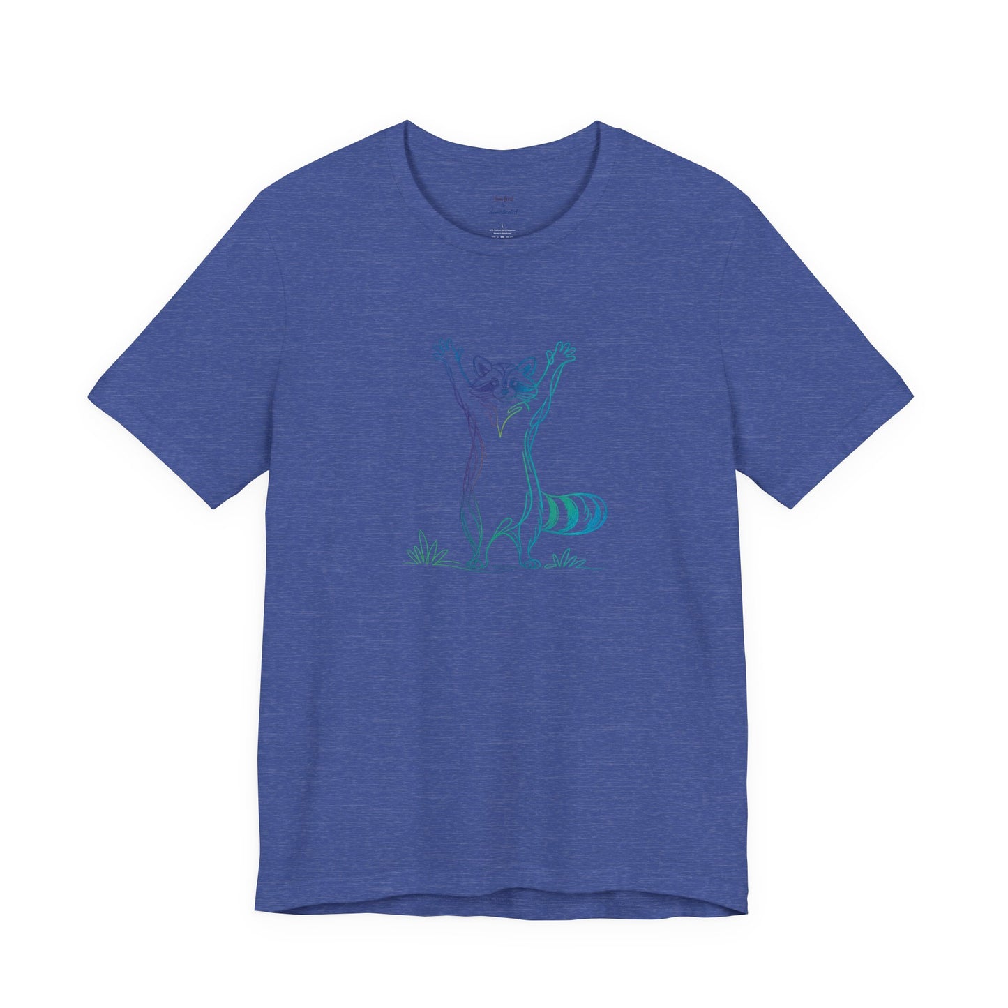 Raccoon Tee — Minimal Line Raccoon Scenic Graphic T-Shirt