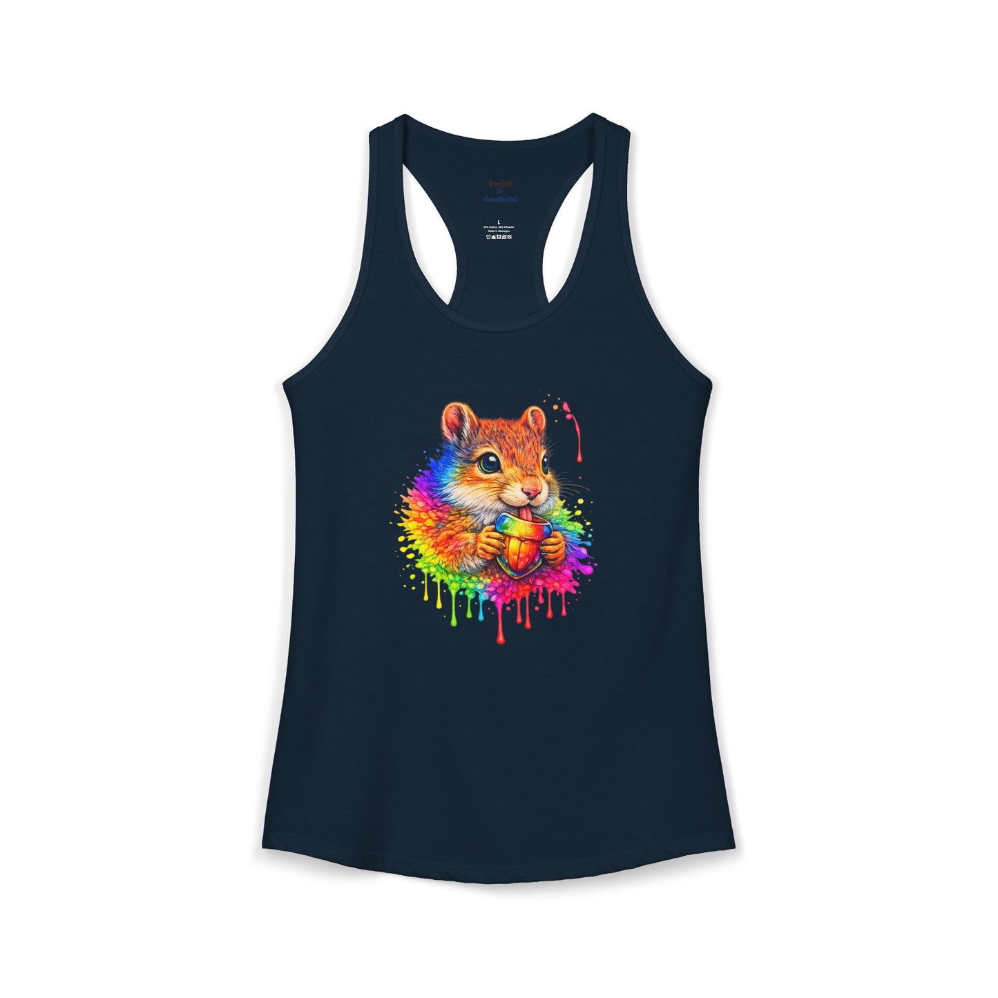 Watercolor Wildlife Squirrel Racerback Tank