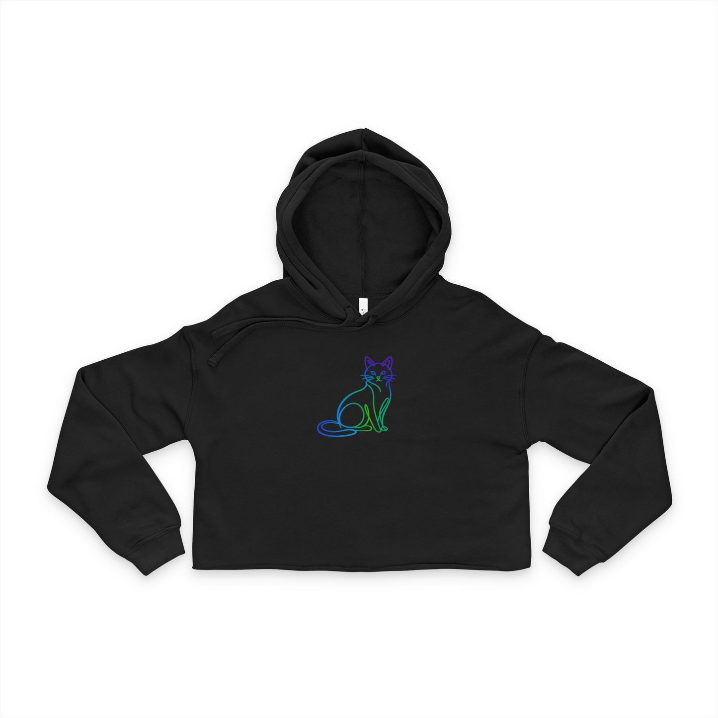 Colorful Cat Cropped Hoodie