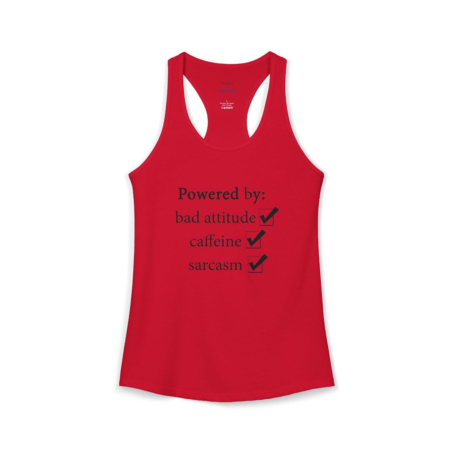 I'm Powered By Racerback Tank