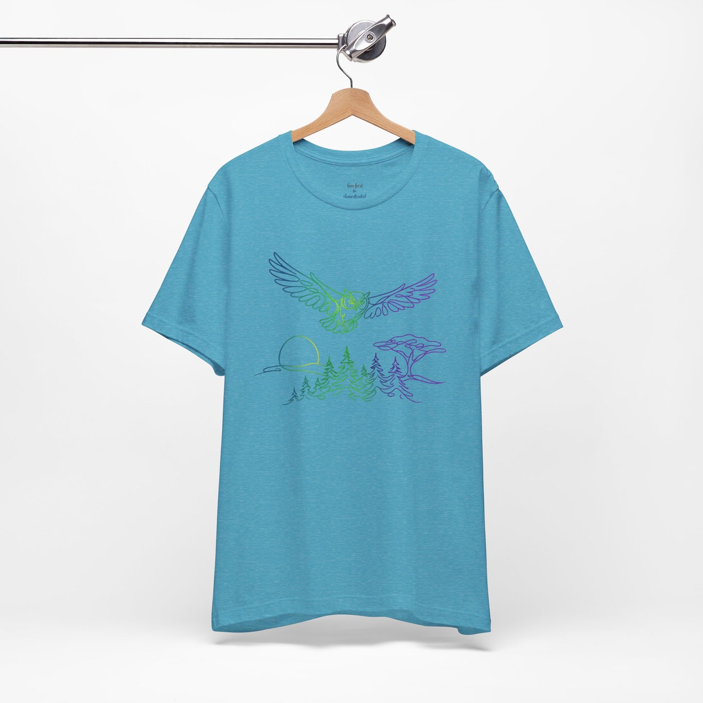 Owl | Colorful Line-Work T-Shirt