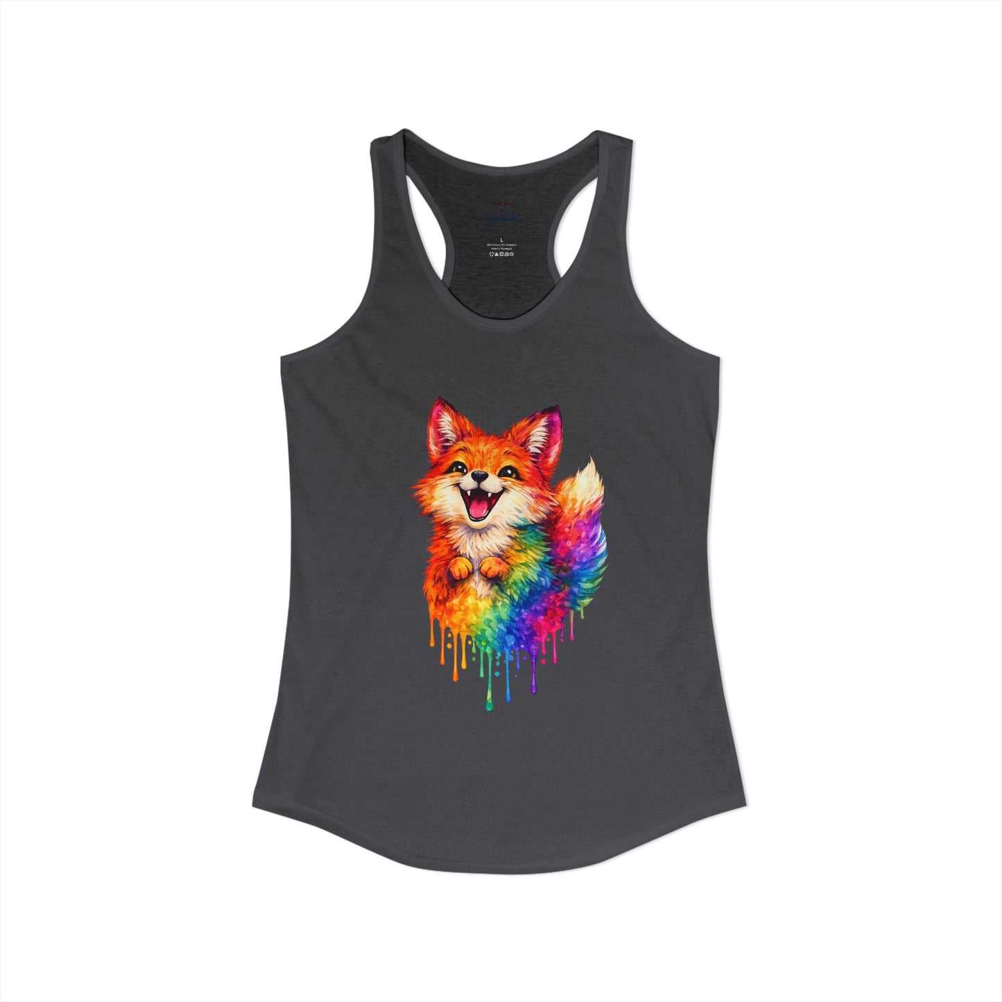Watercolor Wildlife Fox Racerback Tank