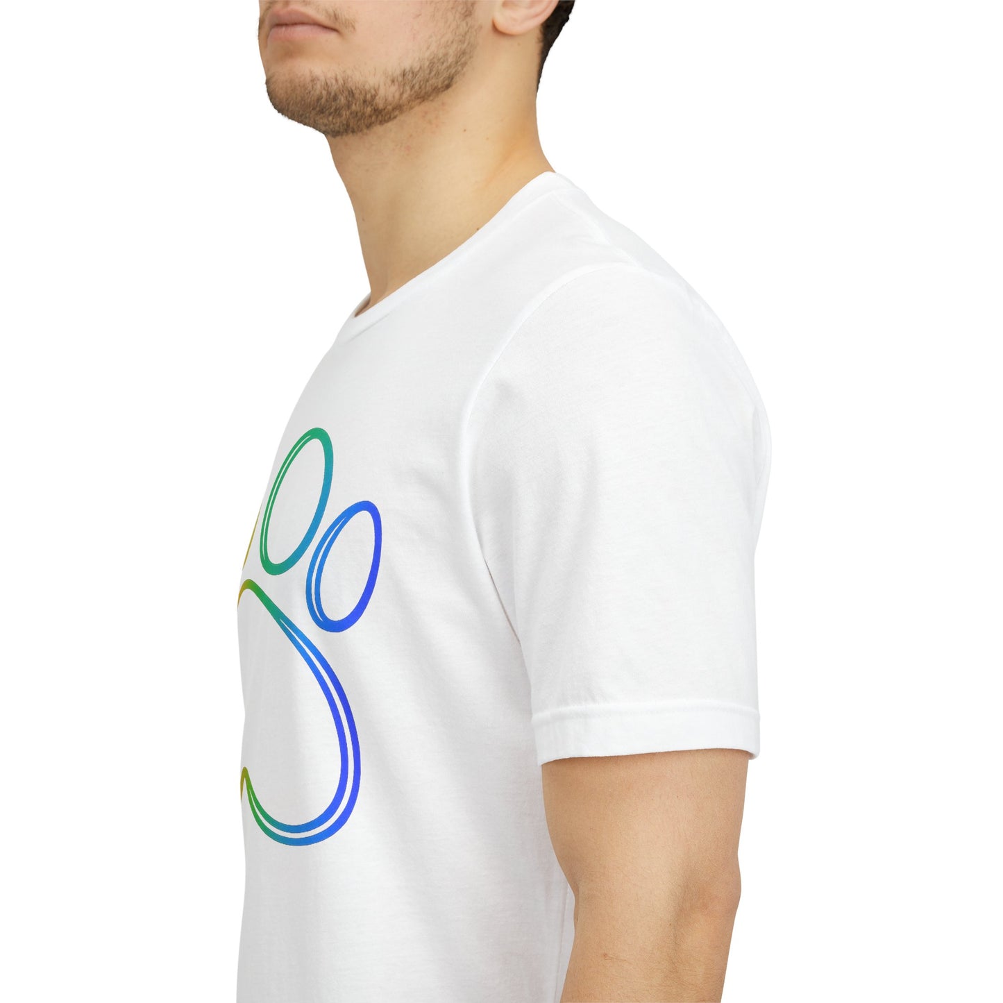 Heart/Paw Colorful Line-Work T-Shirt