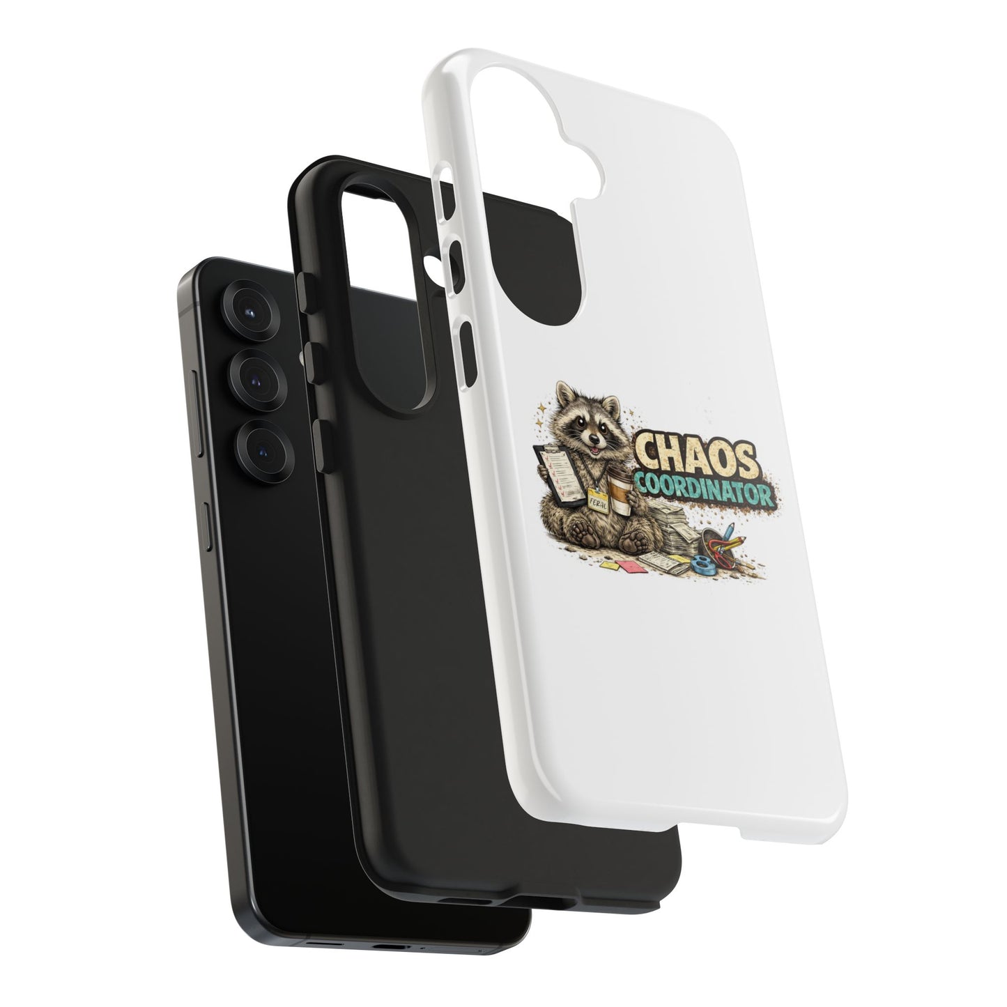 Chaos Coordinator Raccoon Phone Case — Tough & Cute Protective Phone Cover