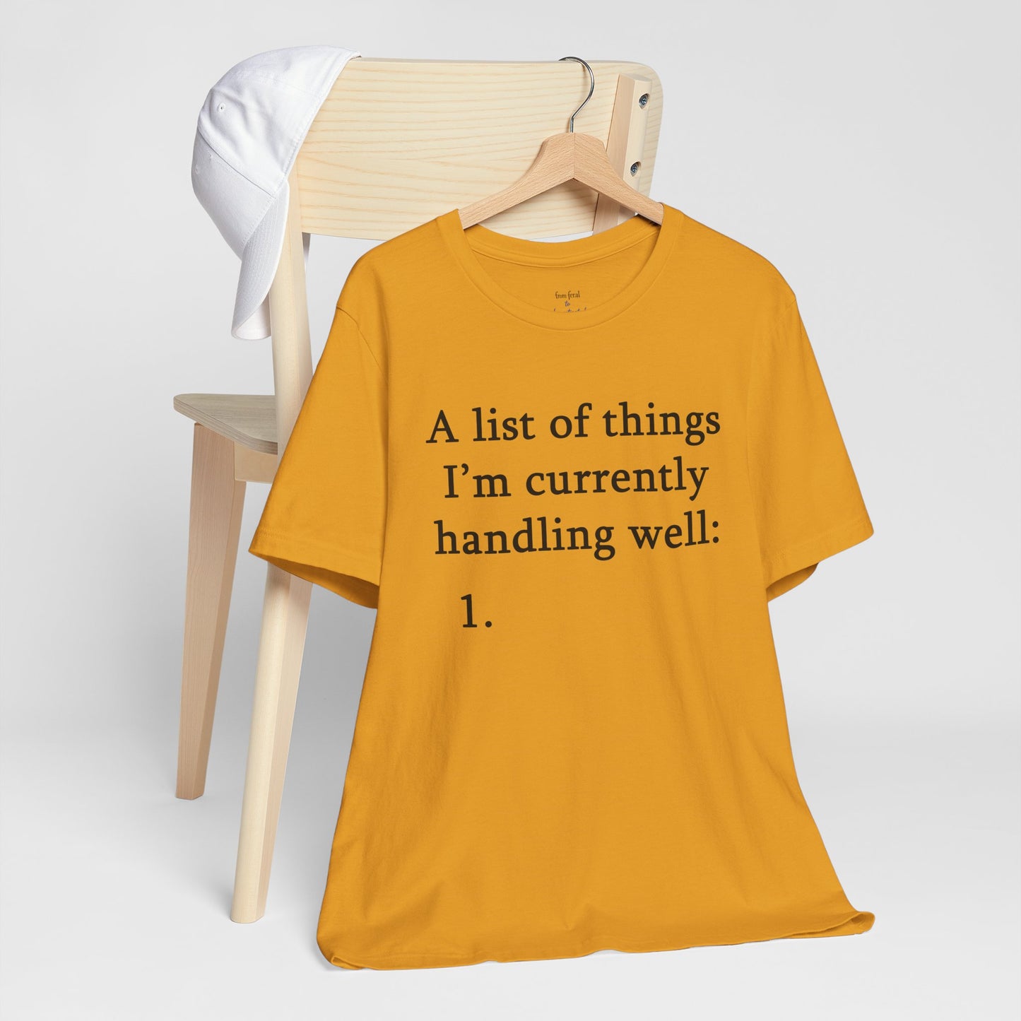 Funny 'A List of Things I'm Currently Handling Well' T-Shirt