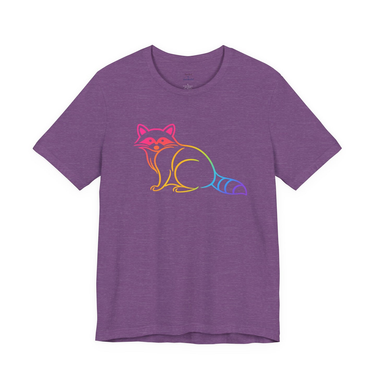 Raccoon Tee — Minimal Line Raccoon Scenic Graphic T-Shirt