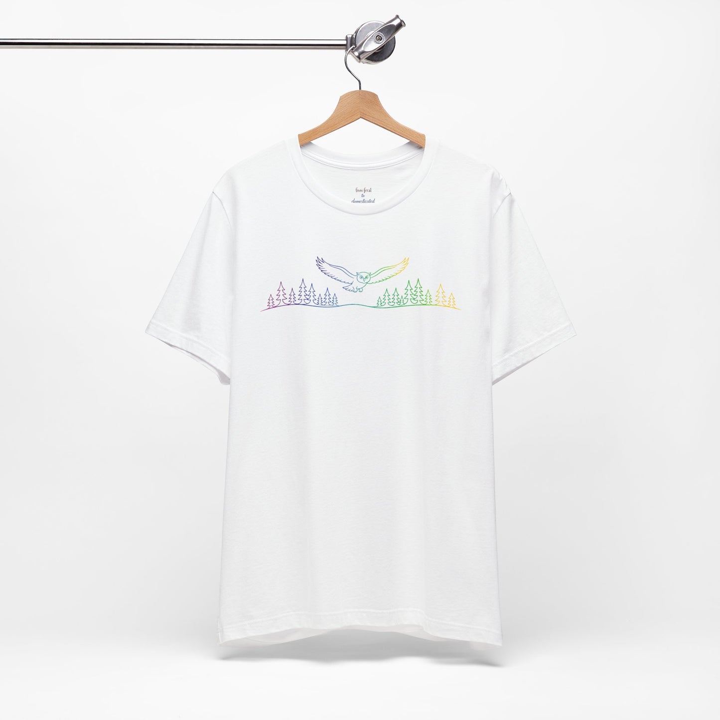 Owl | Colorful Line-Work T-Shirt