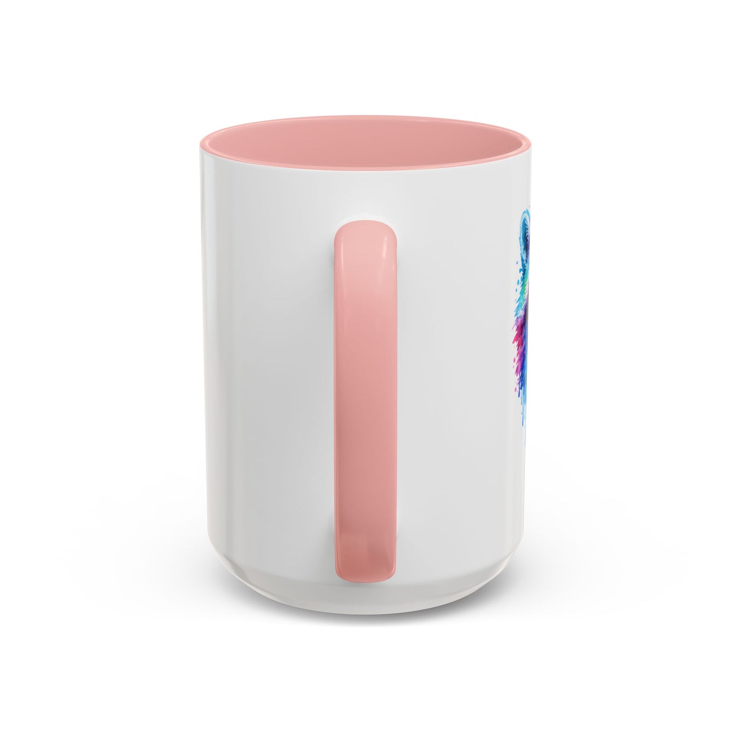 Cheerful Watercolor Raccoon Accent Coffee Mug