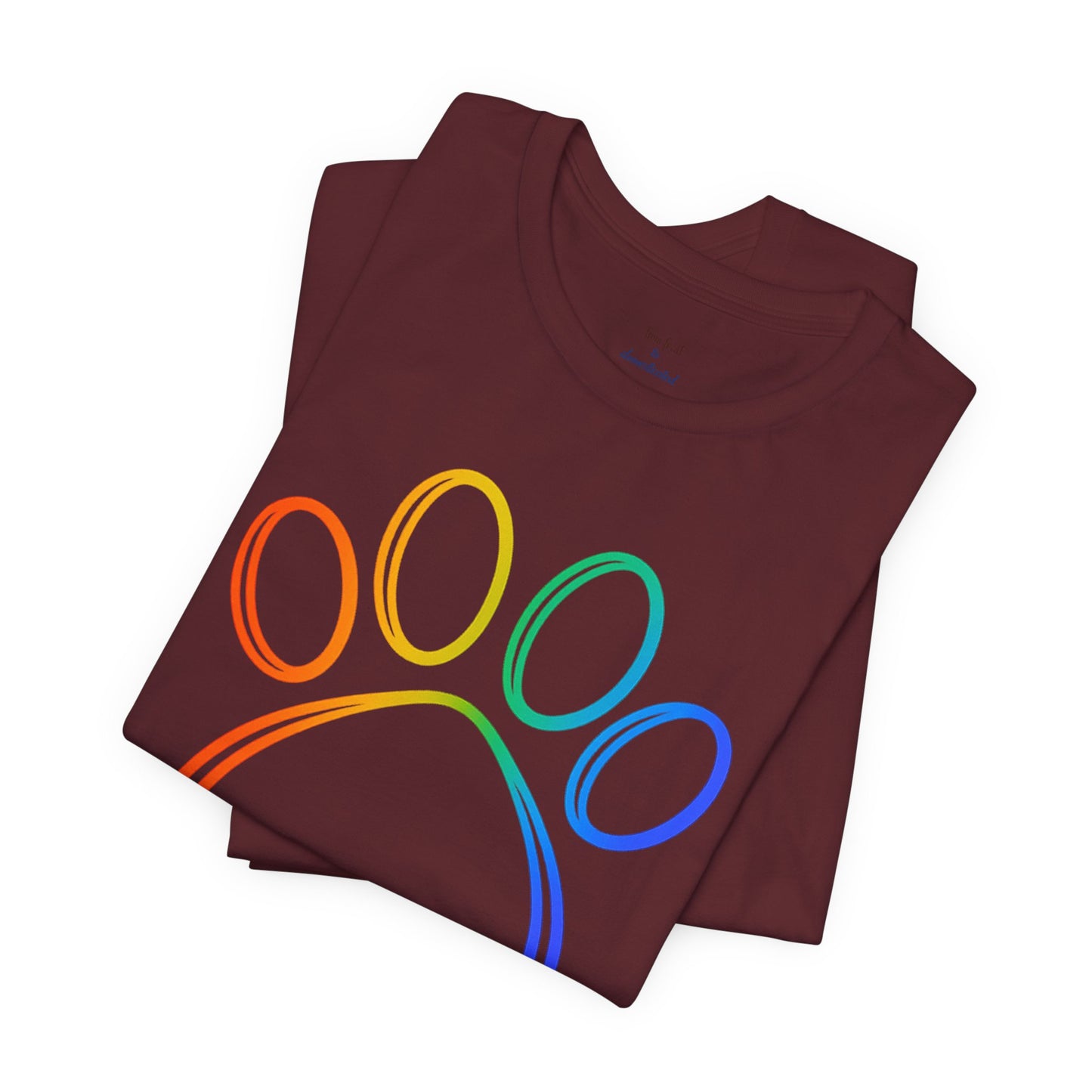 Heart/Paw Colorful Line-Work T-Shirt