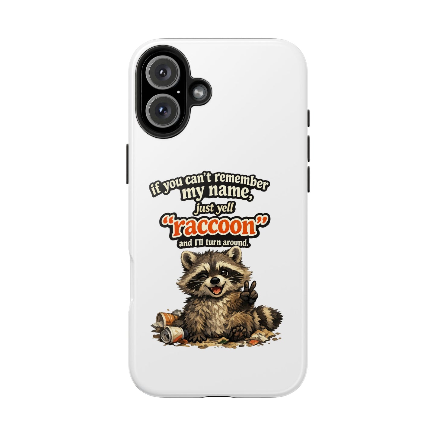 Yell Raccoon Phone Case — Tough & Cute Protective Phone Cover