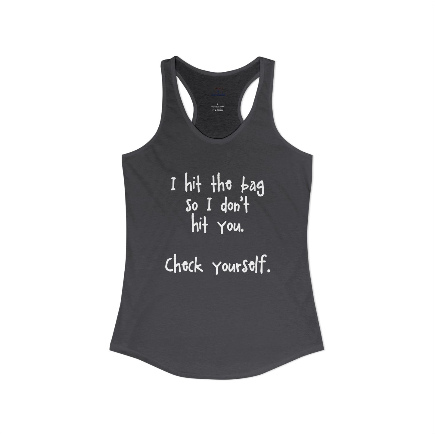 "Check Yourself" Kickboxing Racerback Tank