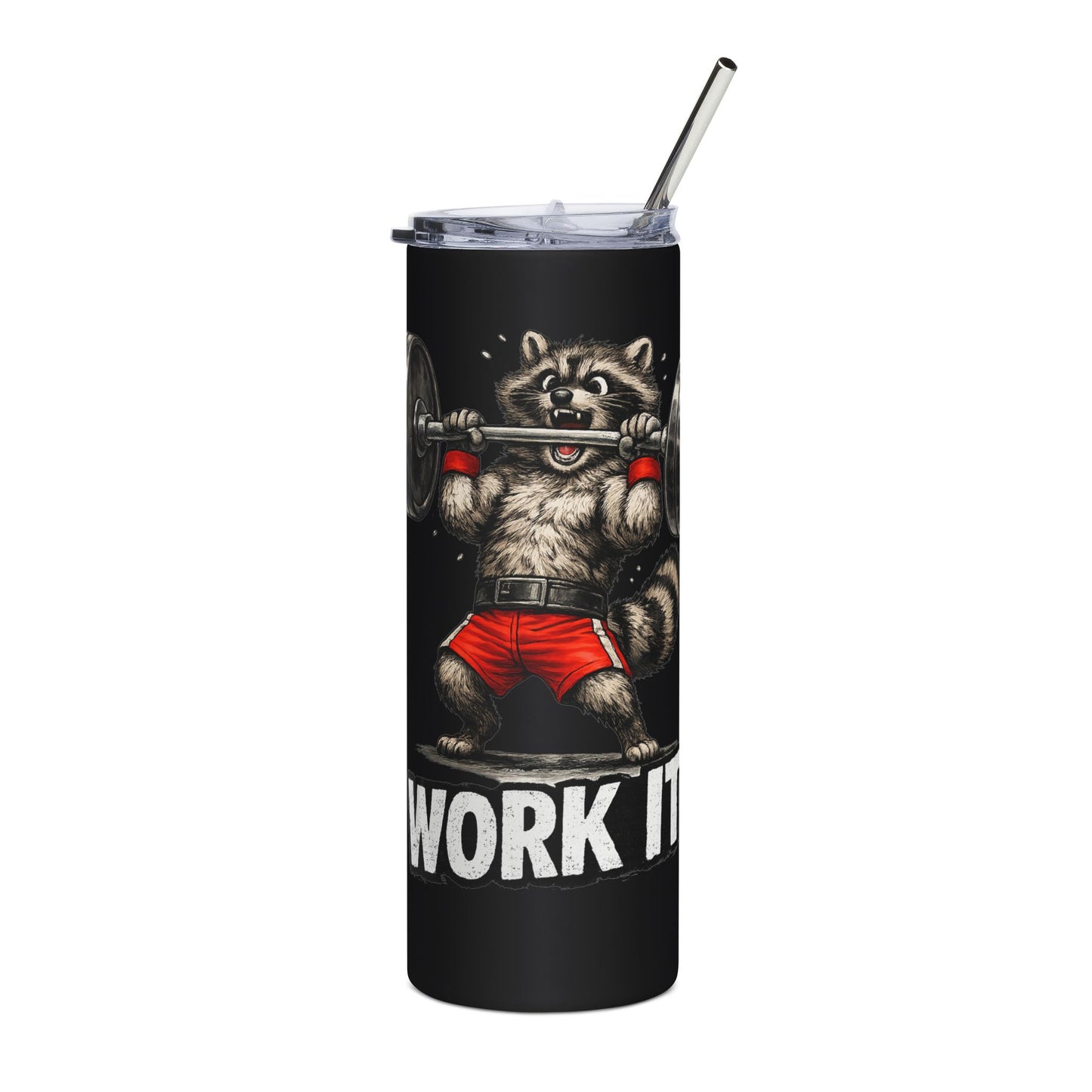 Work It Raccoon 20oz Stainless Steel Tumbler