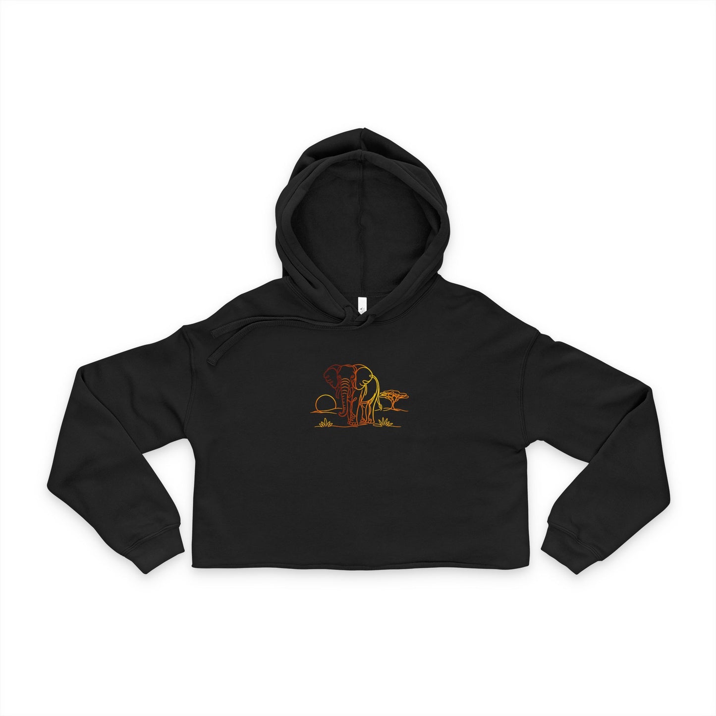 Elephant Cropped Hoodie