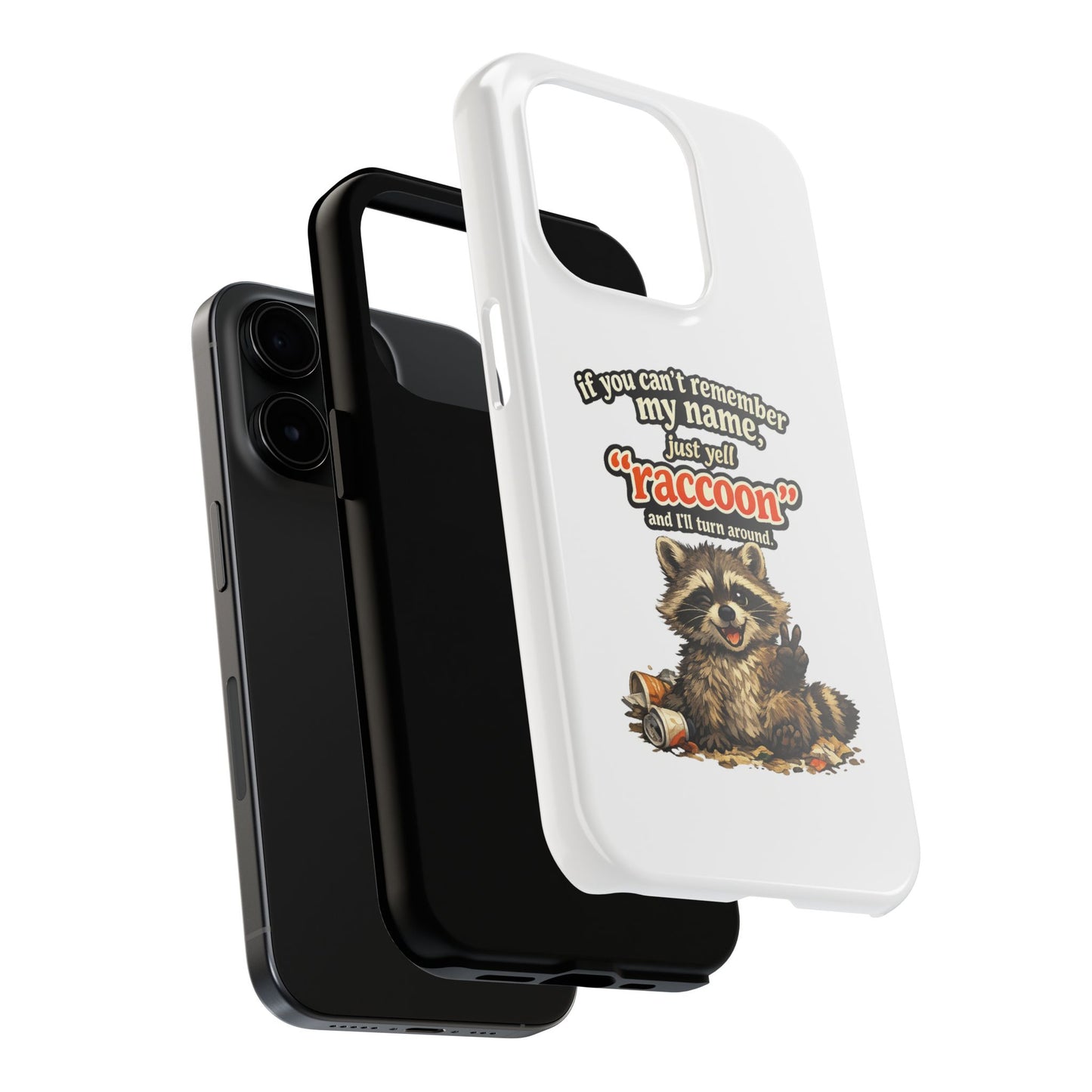 Yell Raccoon Phone Case — Tough & Cute Protective Phone Cover
