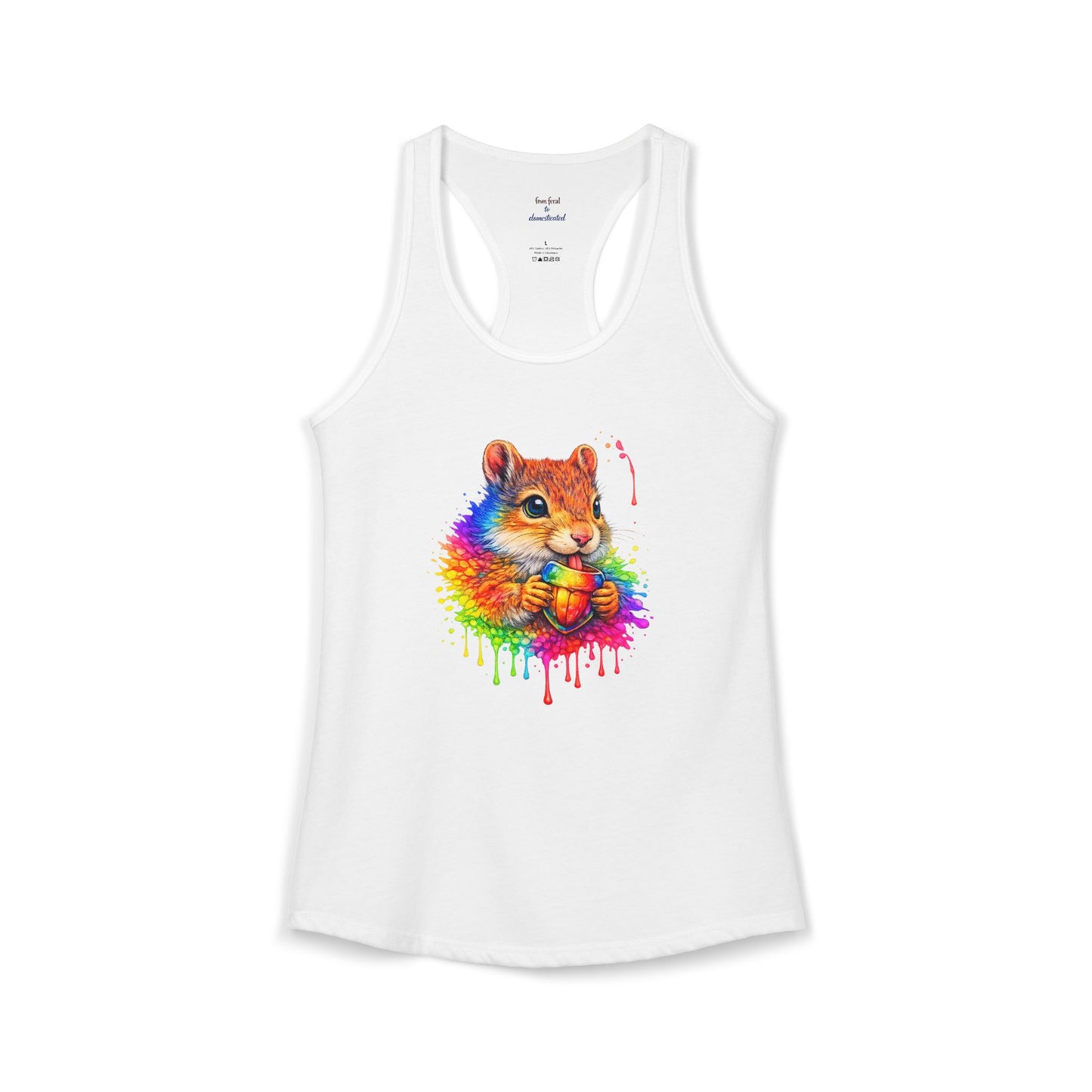Watercolor Wildlife Squirrel Racerback Tank