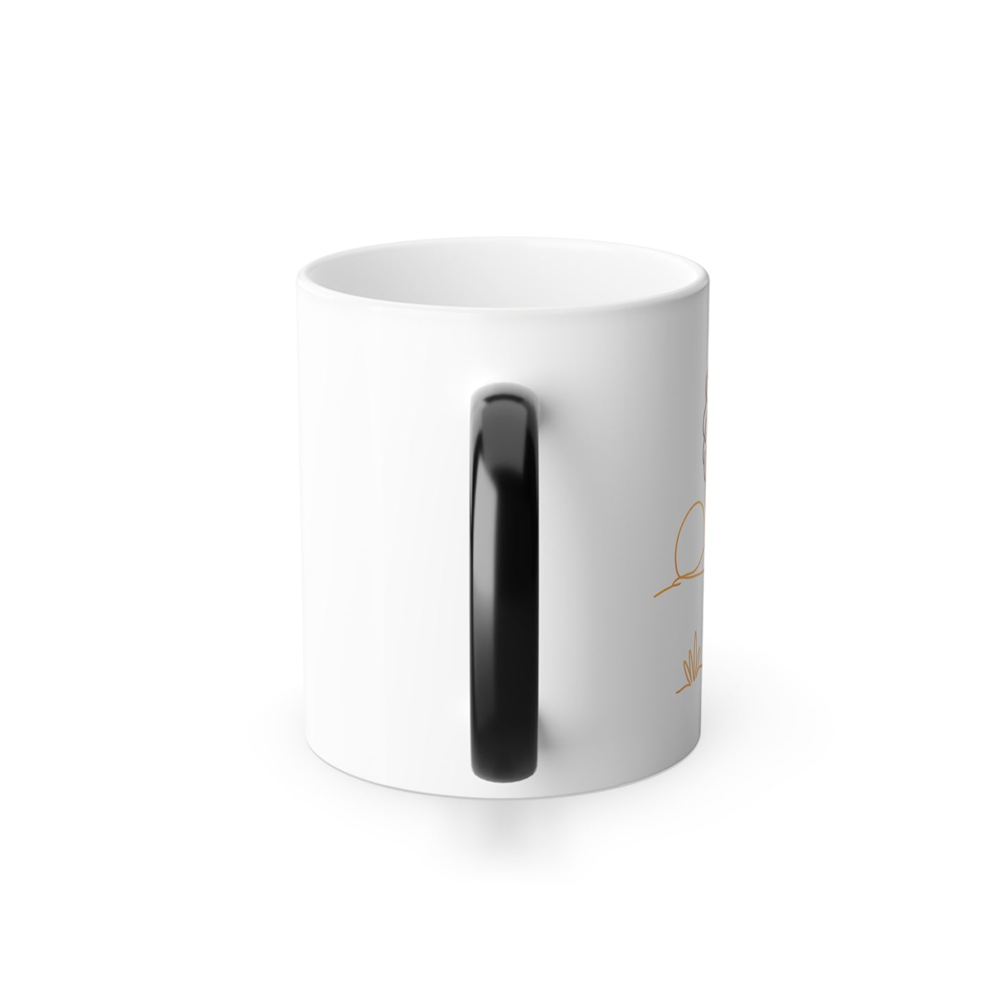 Color-Changing Mug — Minimal Continuous Line Safari Lion, 11 oz
