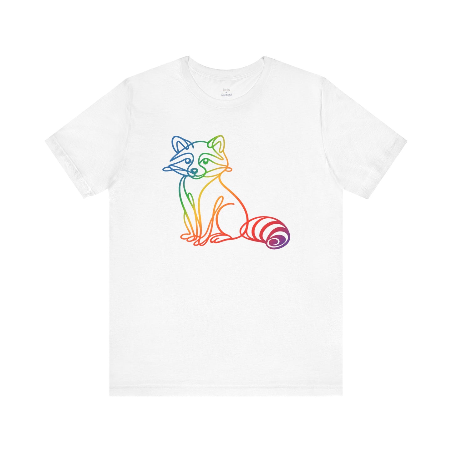 Raccoon Tee — Minimal Line Raccoon Scenic Graphic T-Shirt