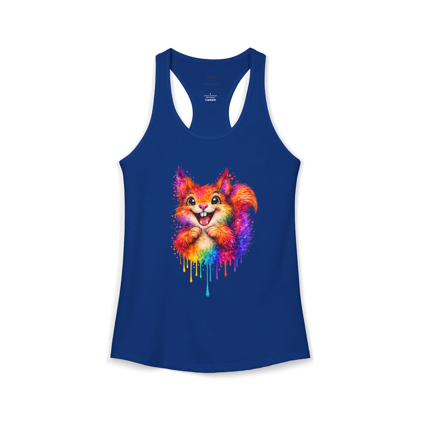 Watercolor Wildlife Squirrel Racerback Tank