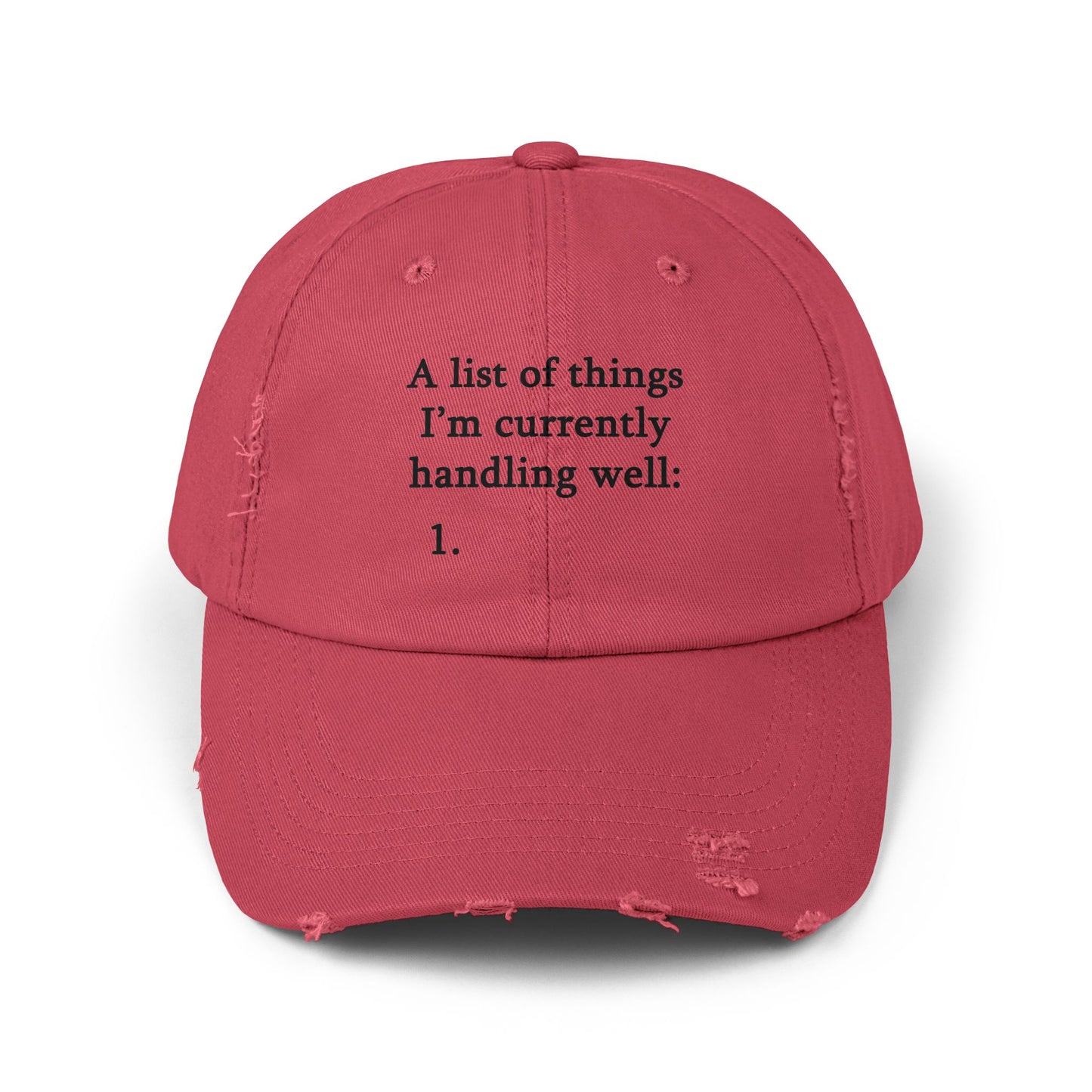 "A List" Distressed Cap —  Funny Truth Hat