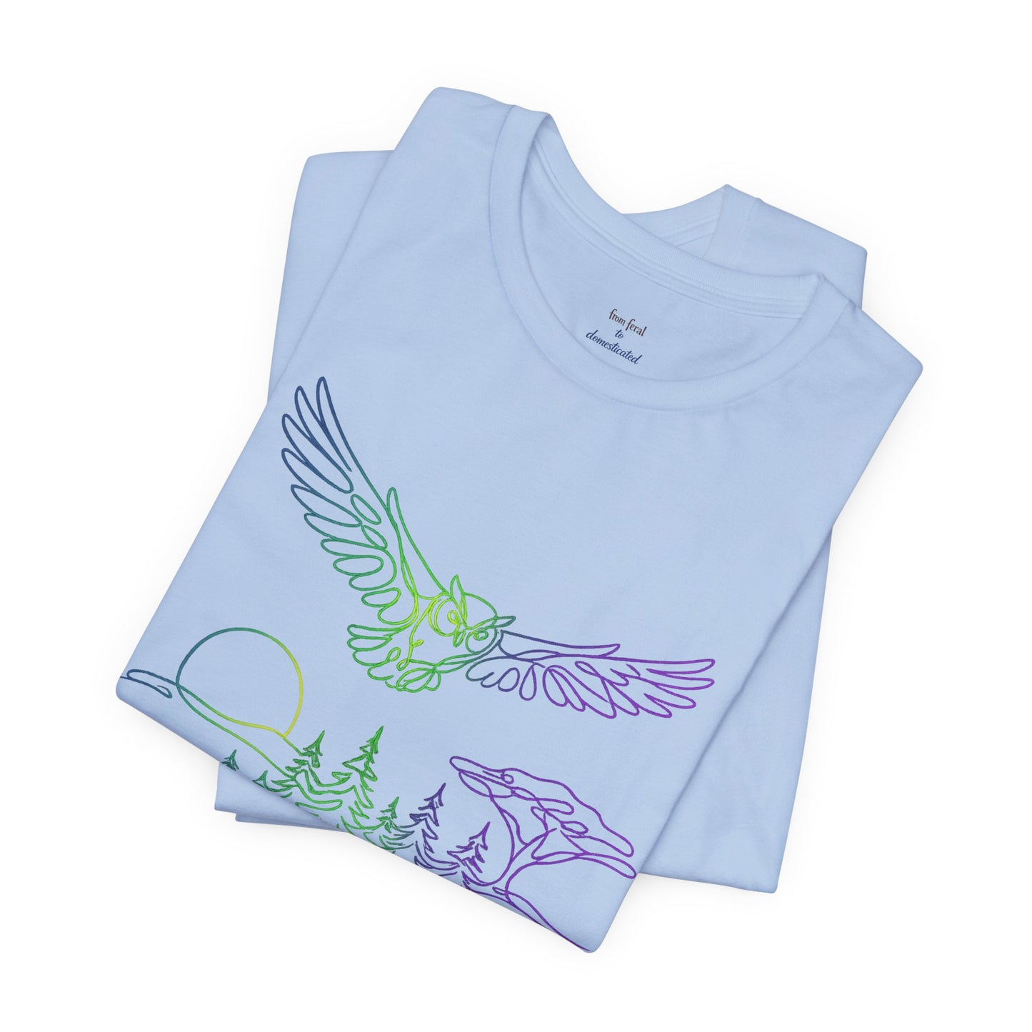 Owl | Colorful Line-Work T-Shirt