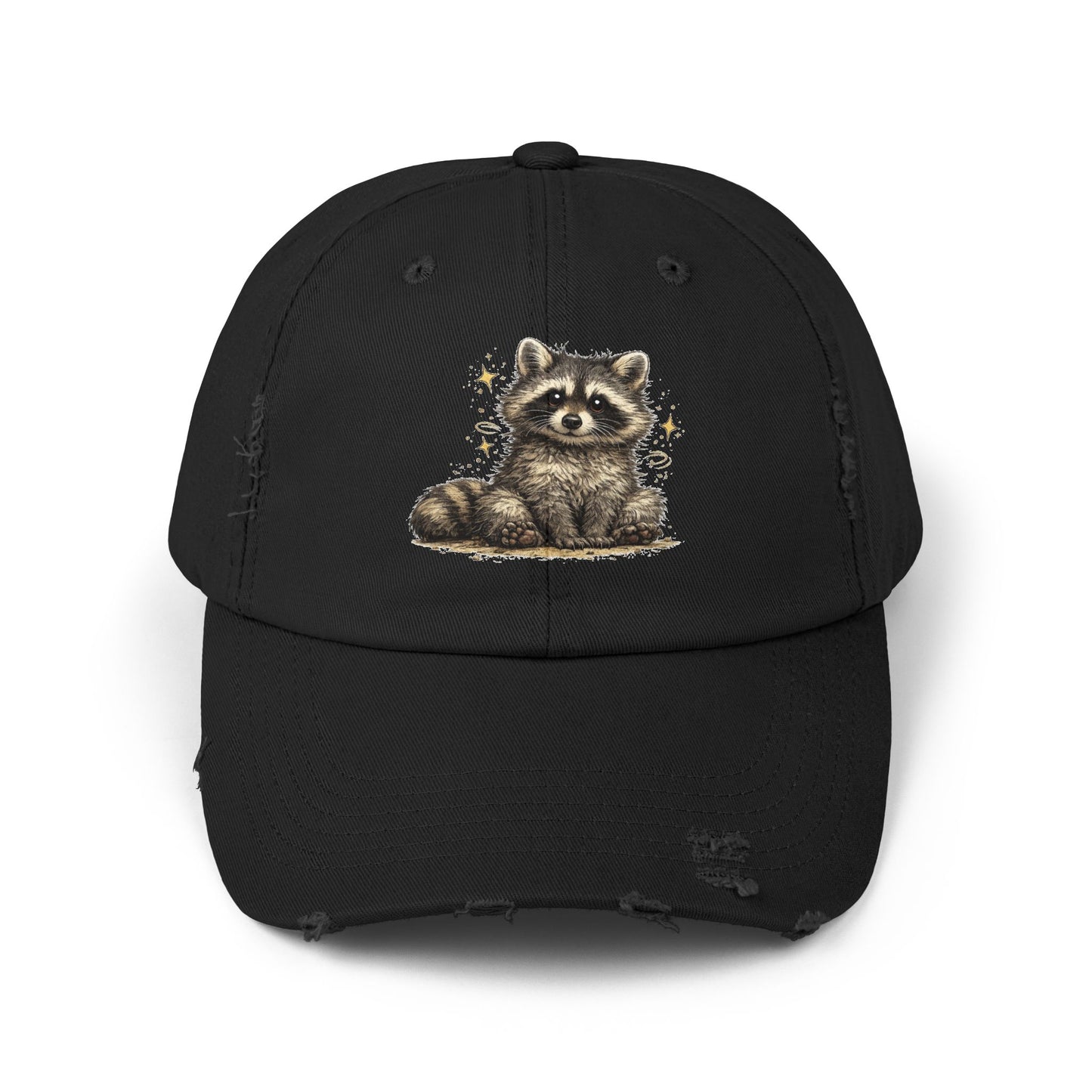 Sweet & Savage Distressed Cap — Raccoon Mom/Dad Funny Dad Hat