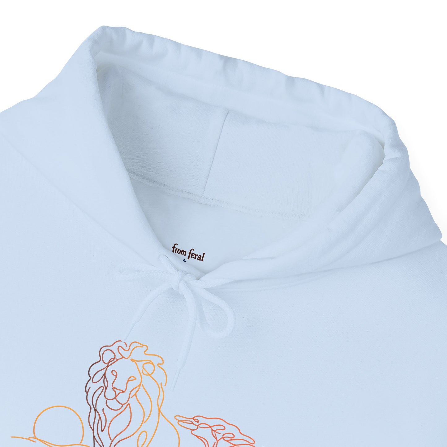 Lion Line Art Hoodie — Minimal Safari Sweatshirt