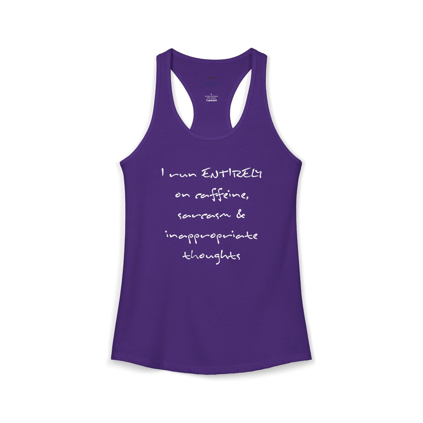 I Run On Racerback Tank