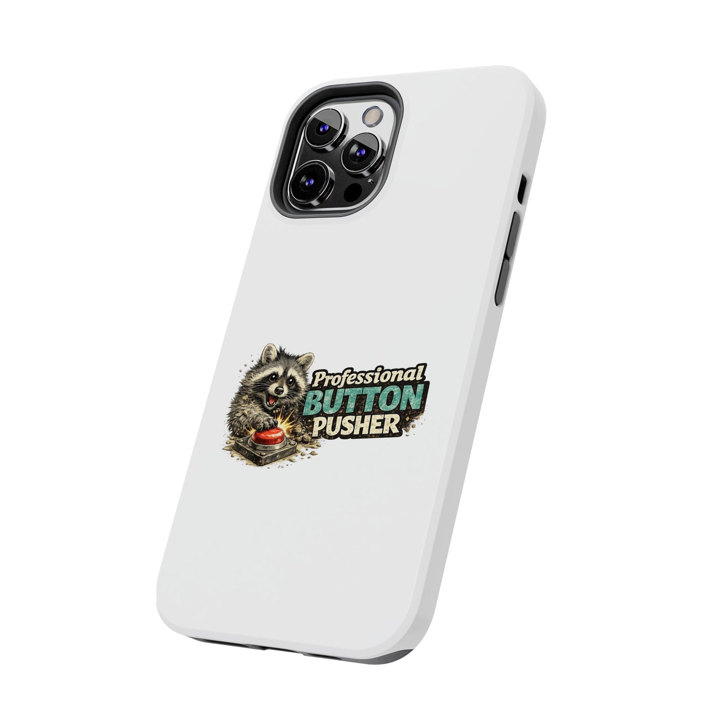 Button Pusher Raccoon Phone Case — Tough & Cute Protective Phone Cover
