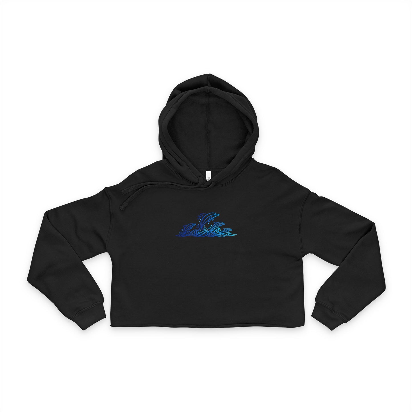 Colorful Dolphin Pod Cropped Hoodie