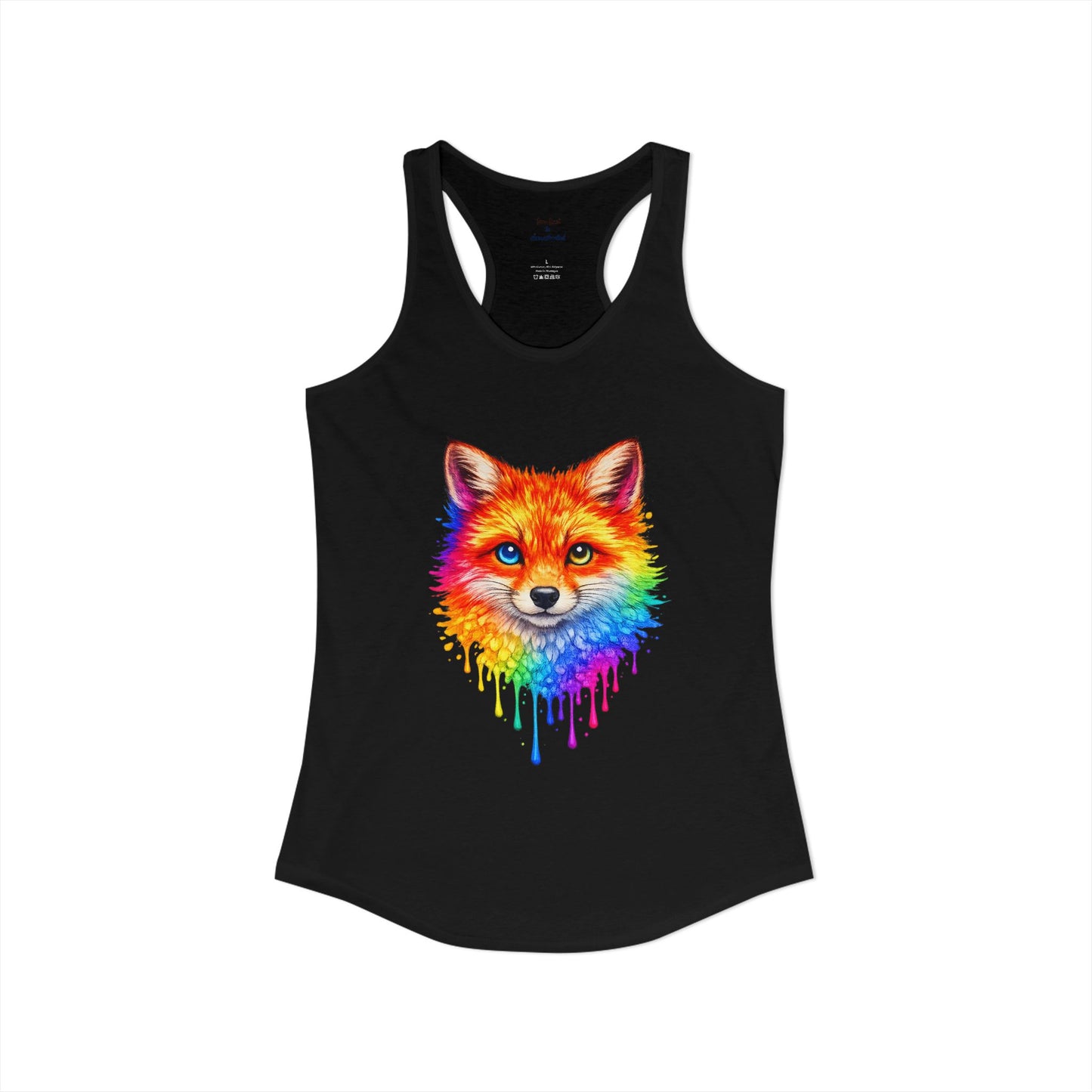 Watercolor Wildlife Fox Racerback Tank