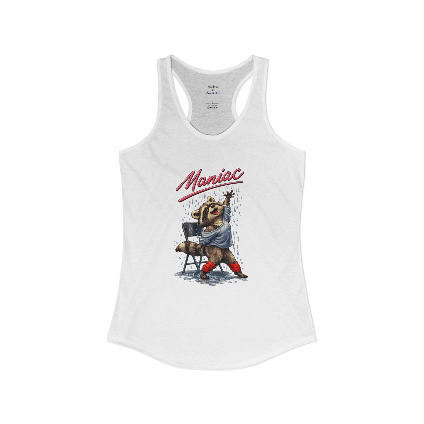 Maniac Raccoon Racerback Tank