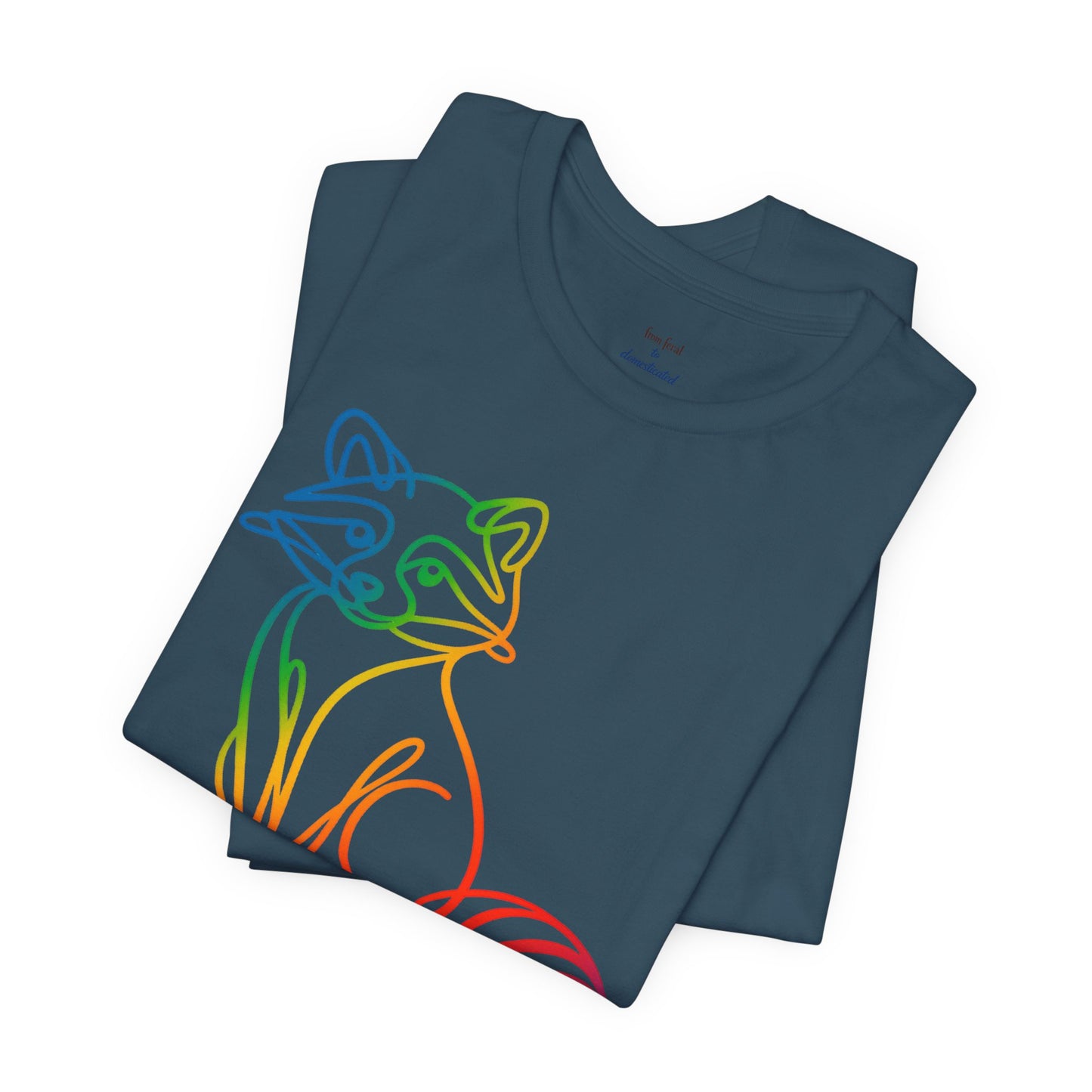 Raccoon Tee — Minimal Line Raccoon Scenic Graphic T-Shirt