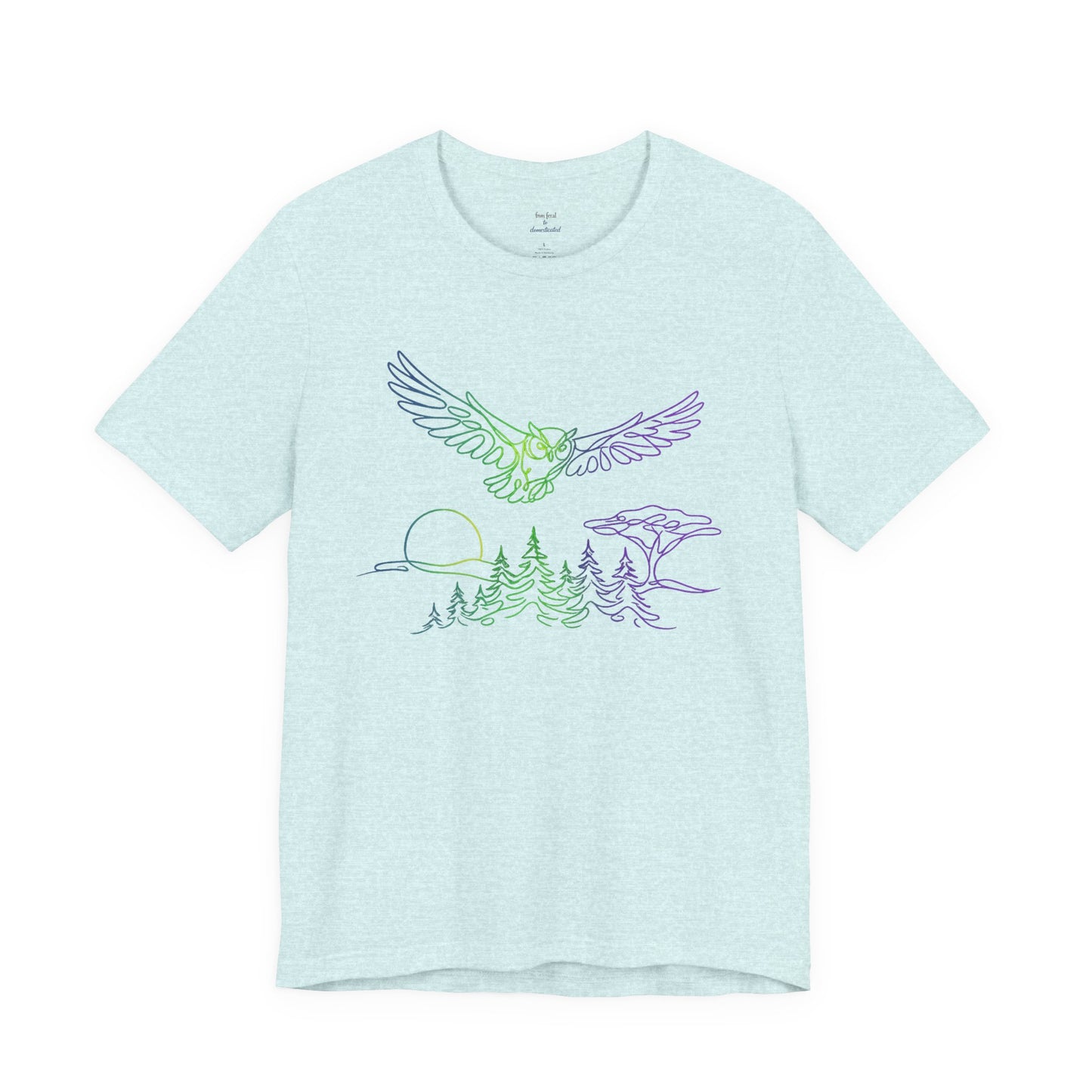 Owl | Colorful Line-Work T-Shirt