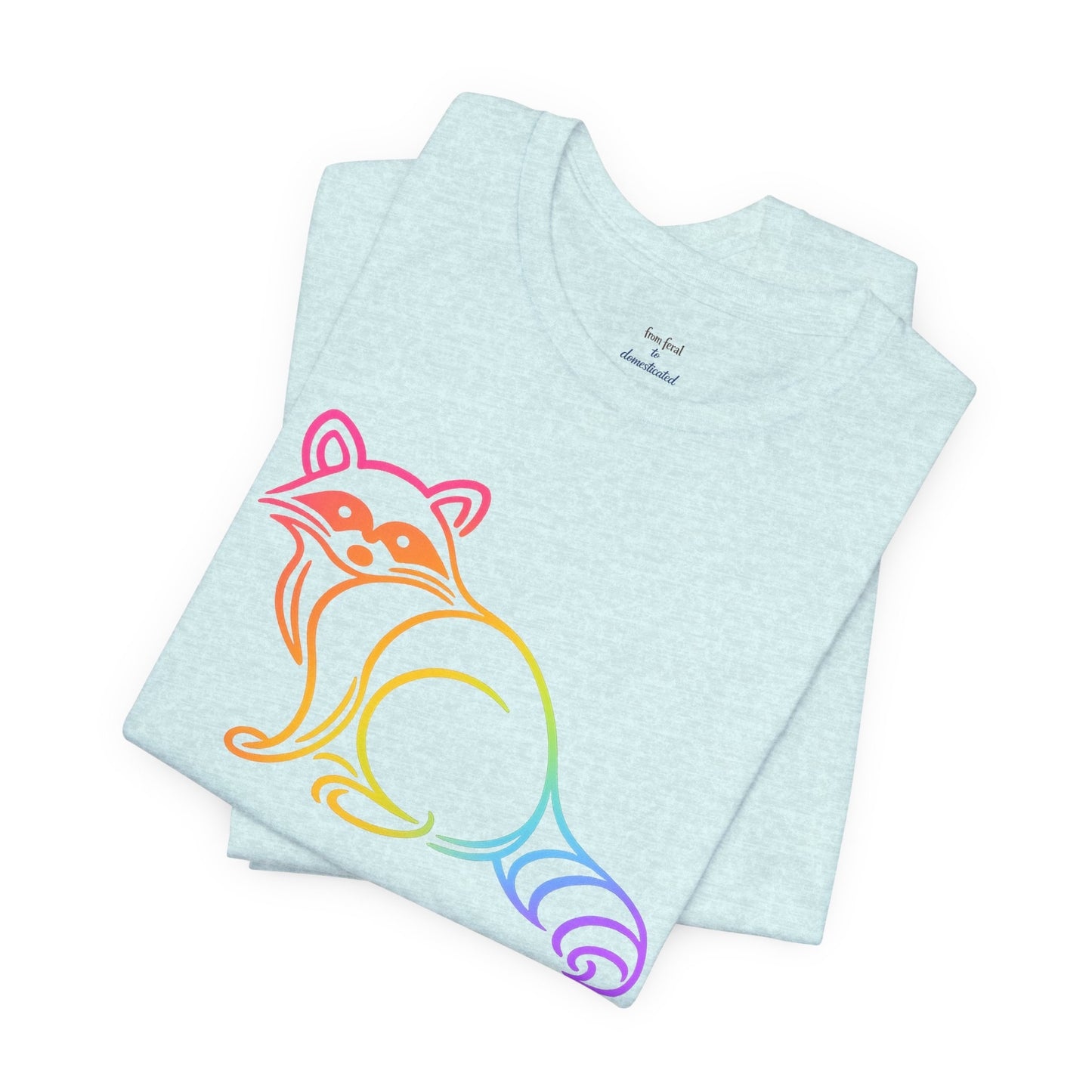 Rascal Raccoon Tee — Minimal Line Raccoon Scenic Graphic T-Shirt