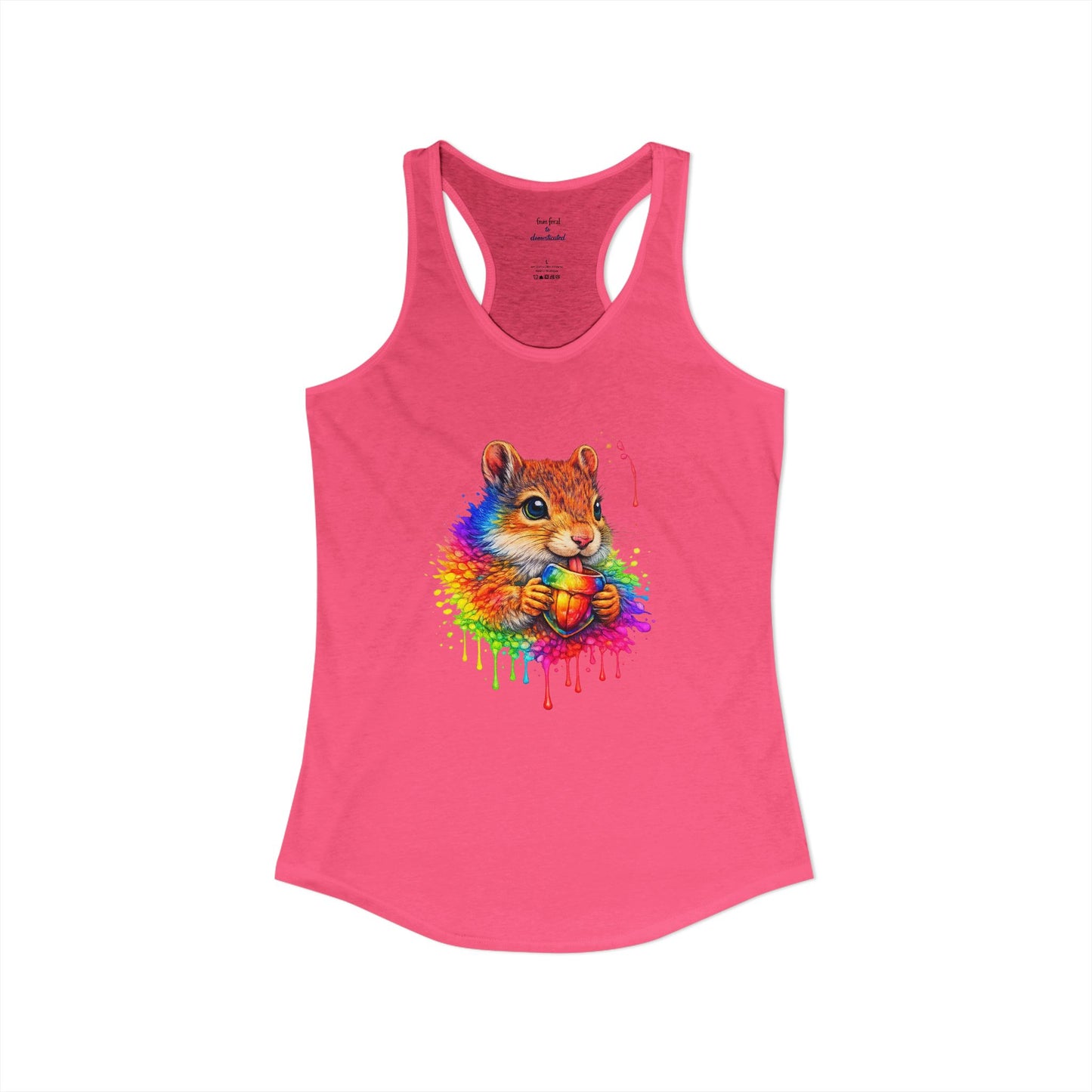 Watercolor Wildlife Squirrel Racerback Tank