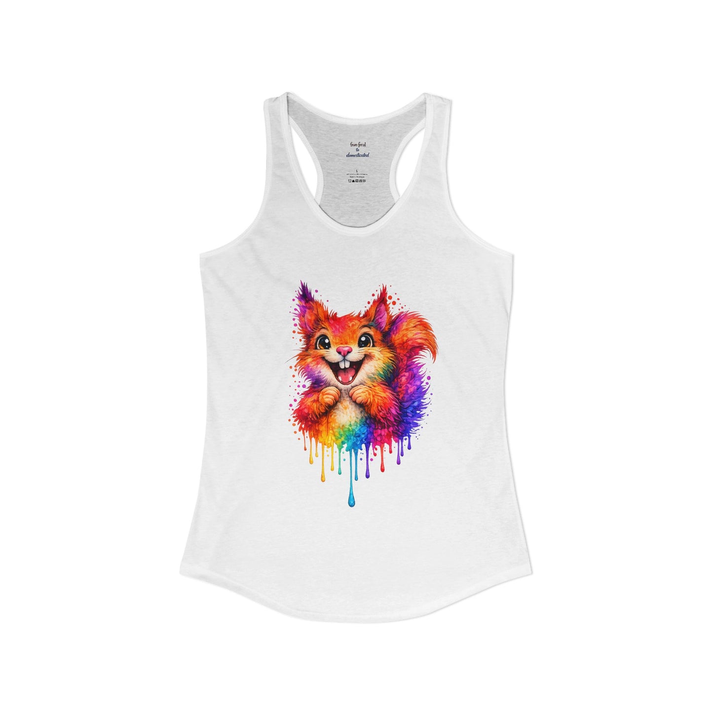 Watercolor Wildlife Squirrel Racerback Tank